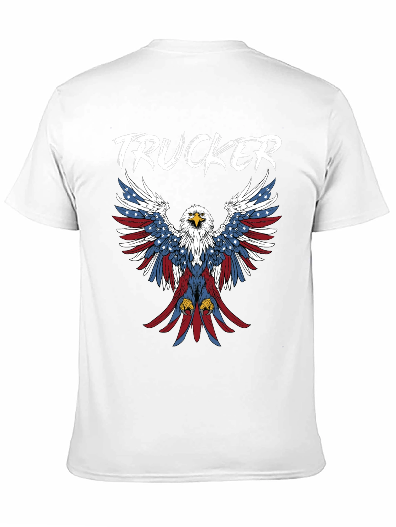 Trucker Patriotic Eagle Graphic Tee