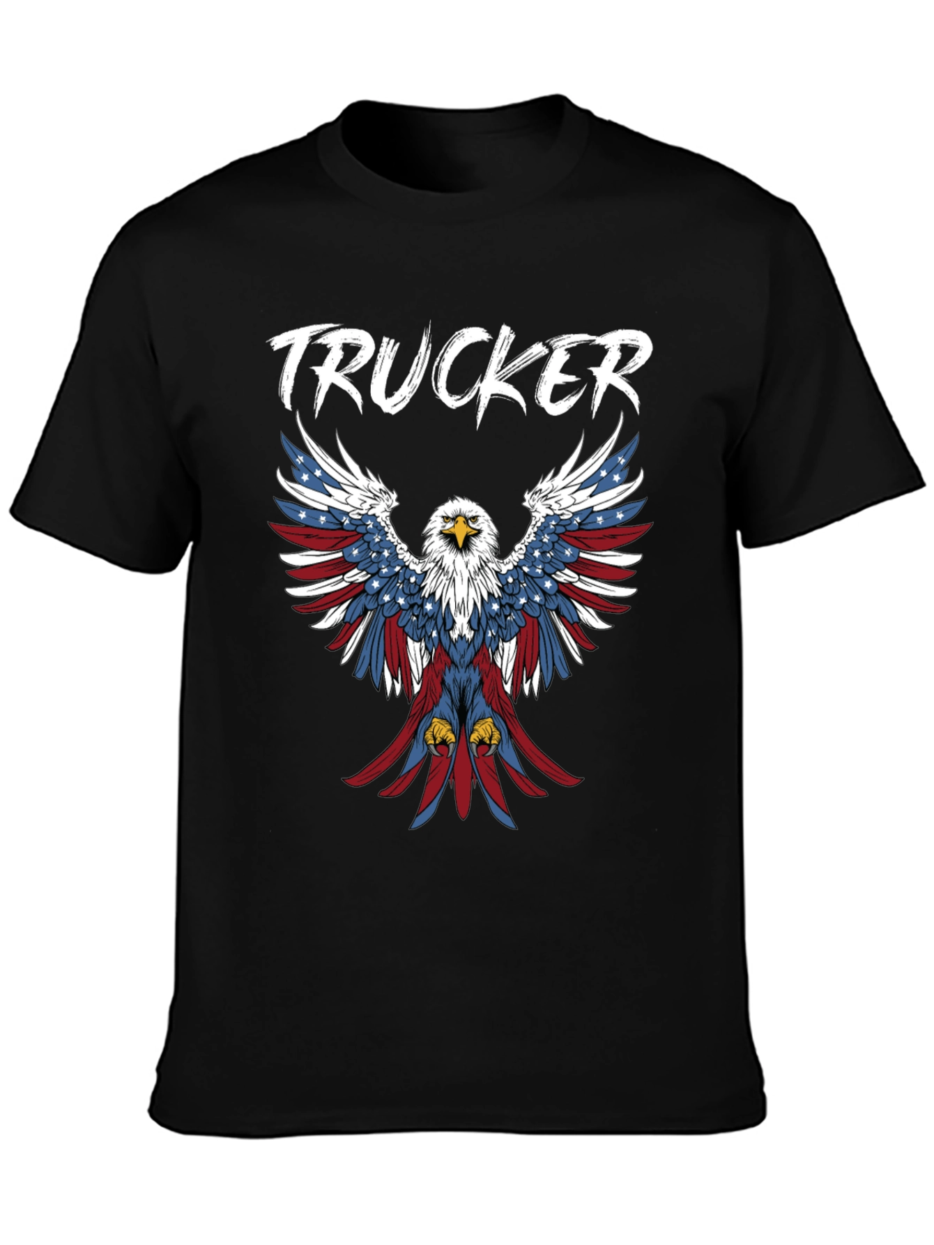 Trucker Patriotic Eagle Graphic Tee