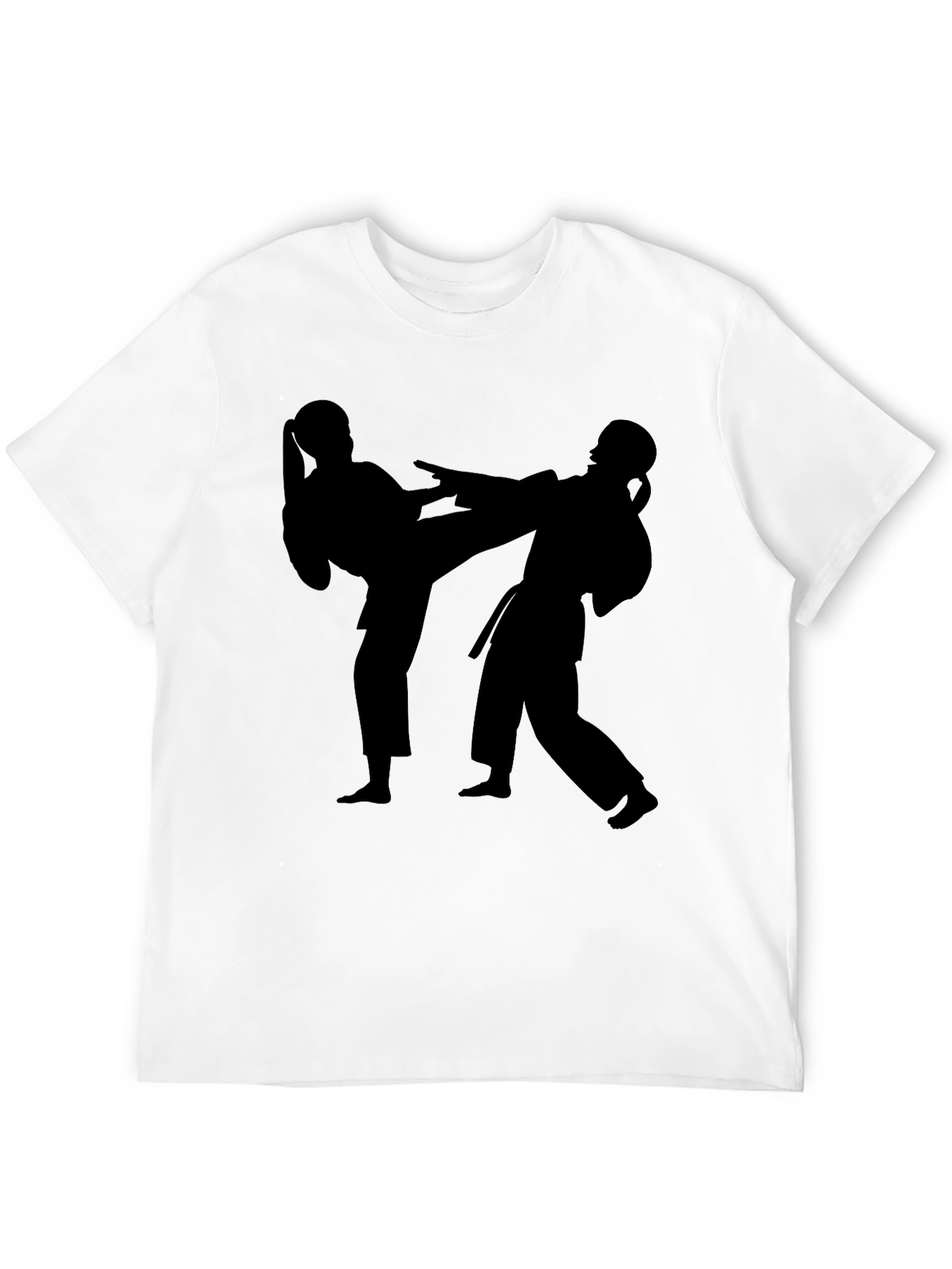 Karate Silhouette Graphic Tee - Martial Arts T-Shirt