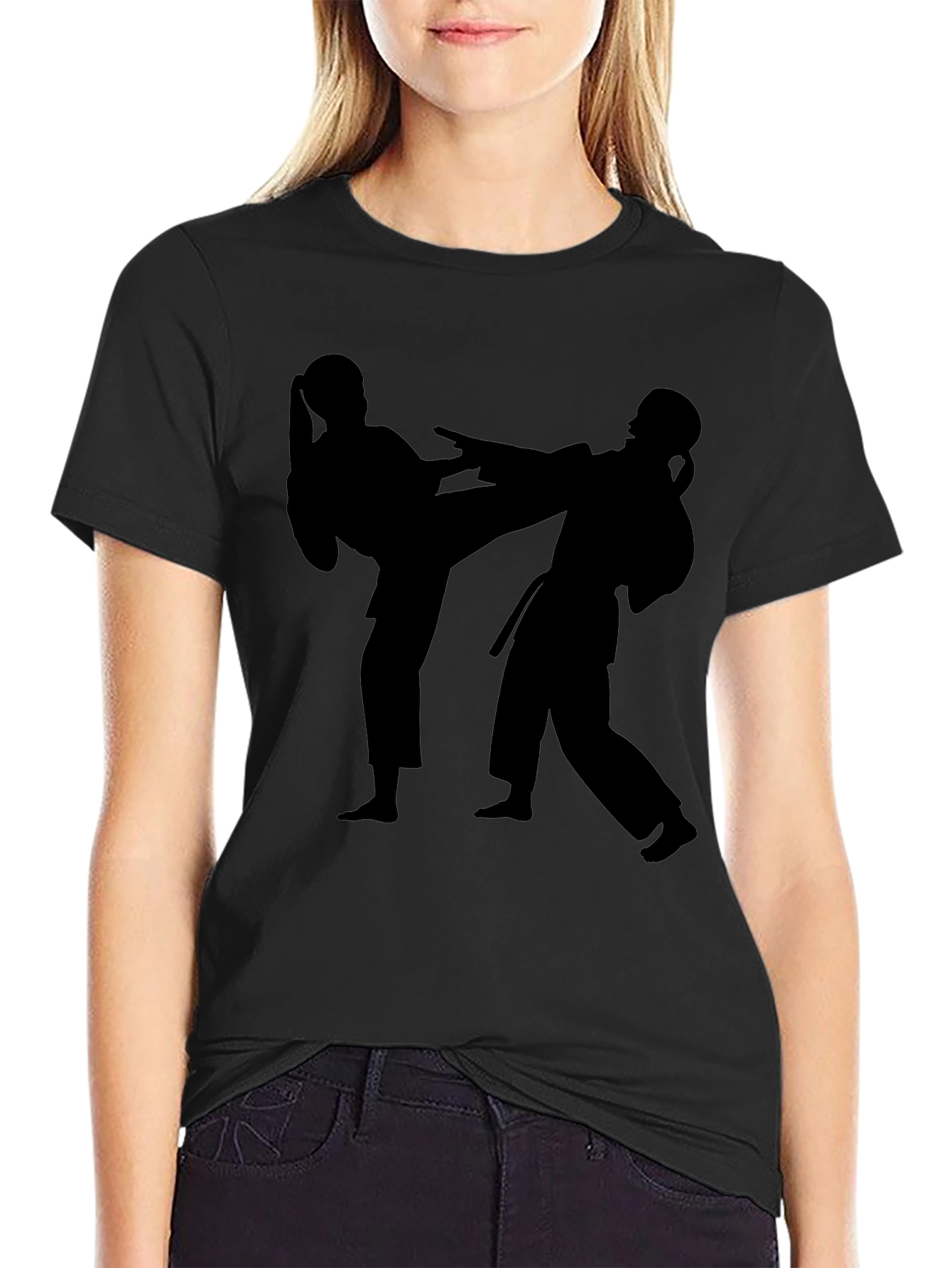 Karate Silhouette Graphic Tee - Martial Arts T-Shirt