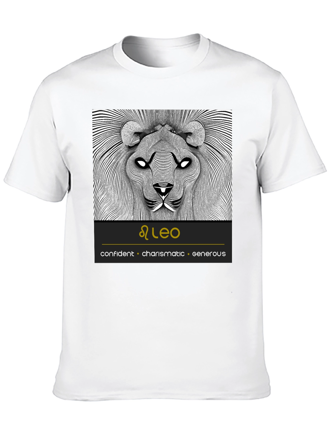 Leo Zodiac Sign Black T-Shirt