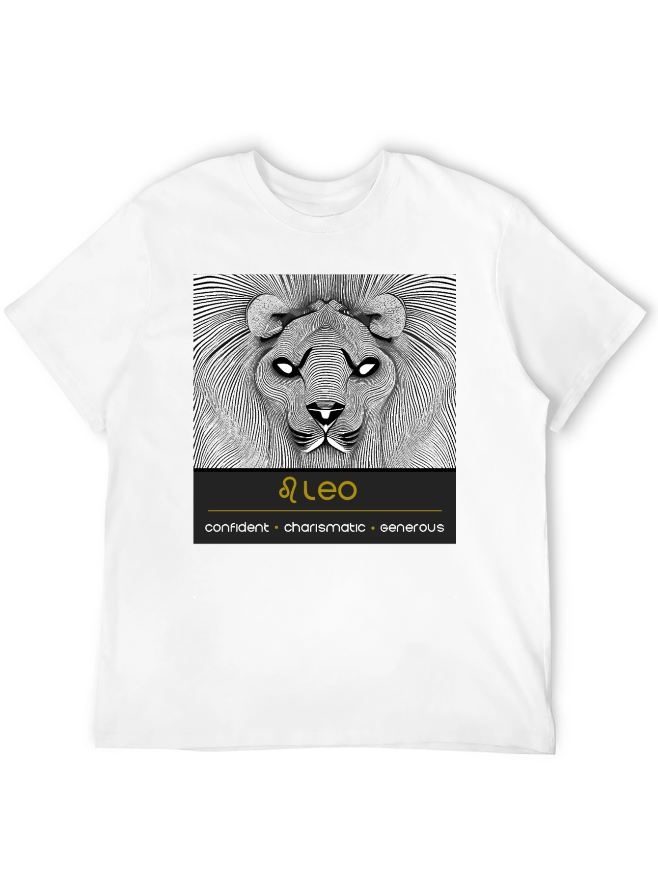 Leo Zodiac Sign Black T-Shirt