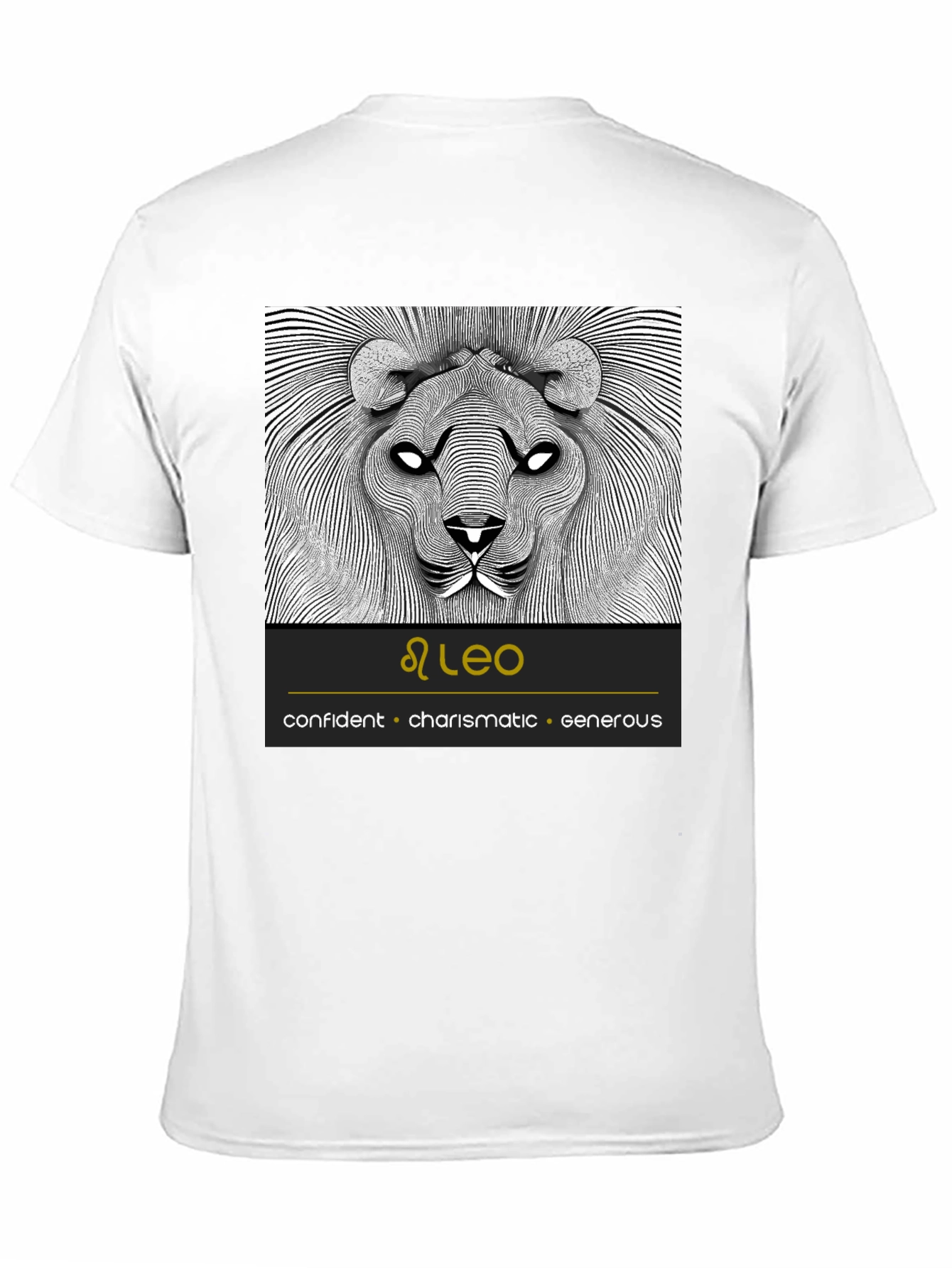 Leo Zodiac Sign Black T-Shirt