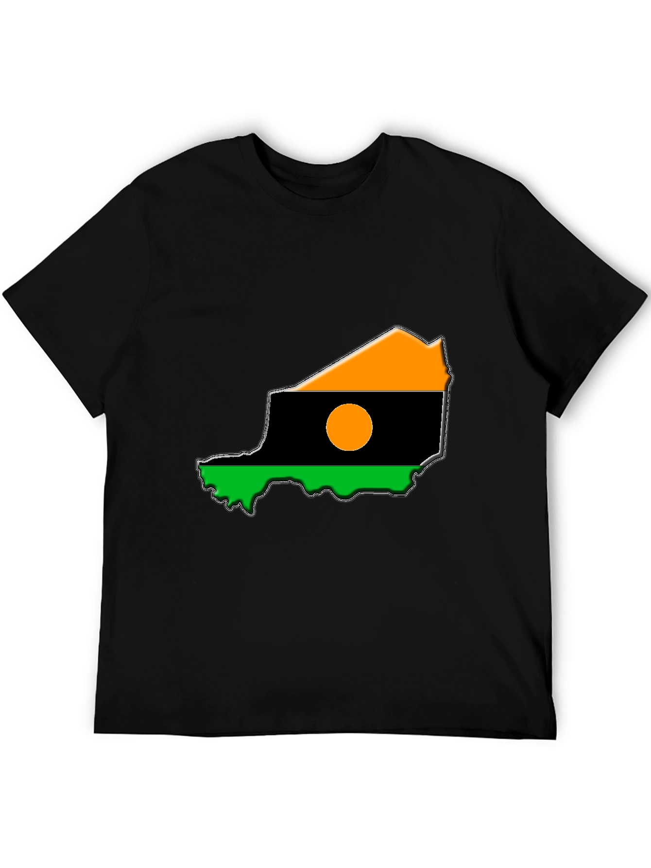 Niger Flag T-Shirt - Mens Black Tee