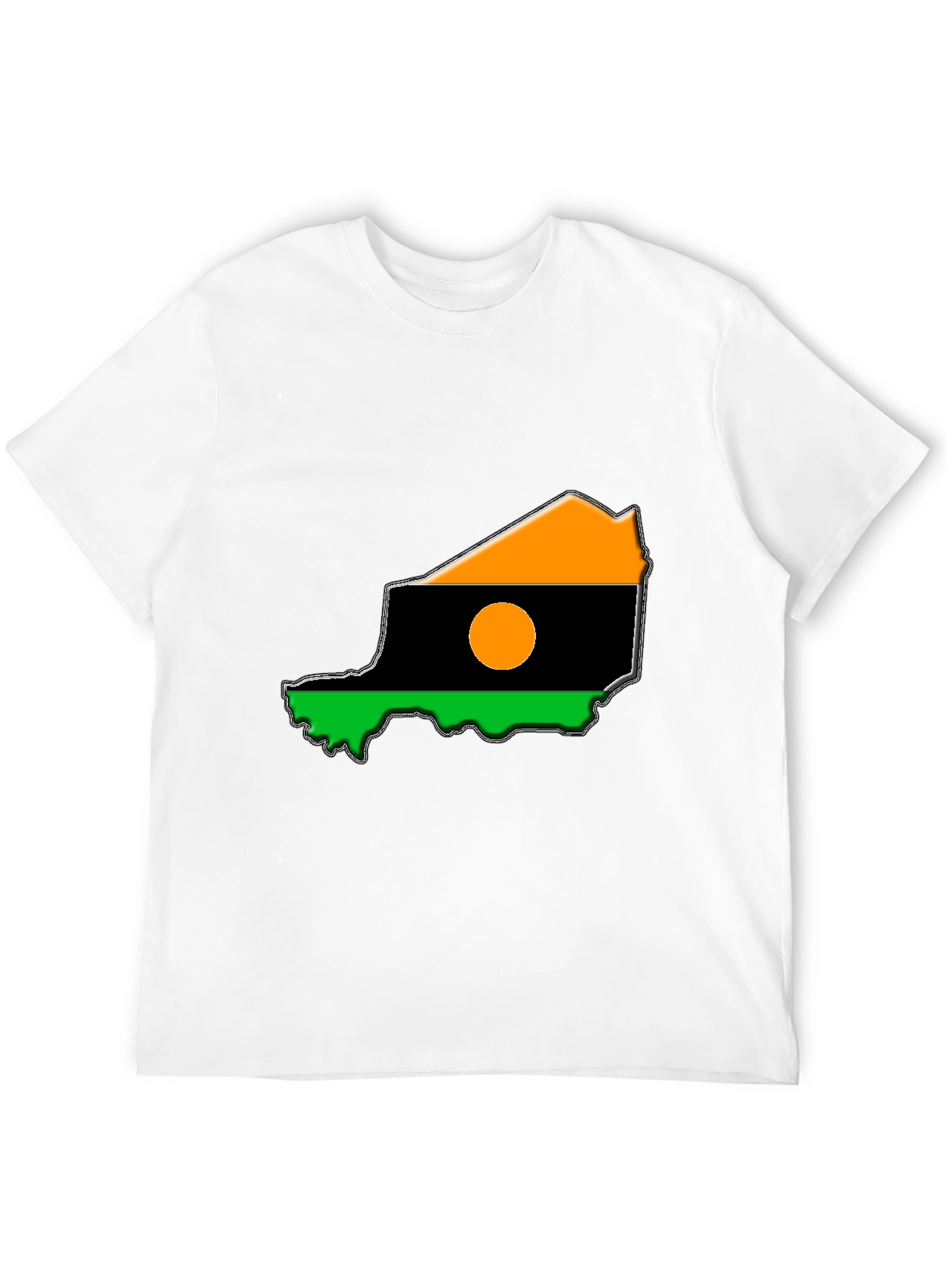 Niger Flag T-Shirt - Mens Black Tee