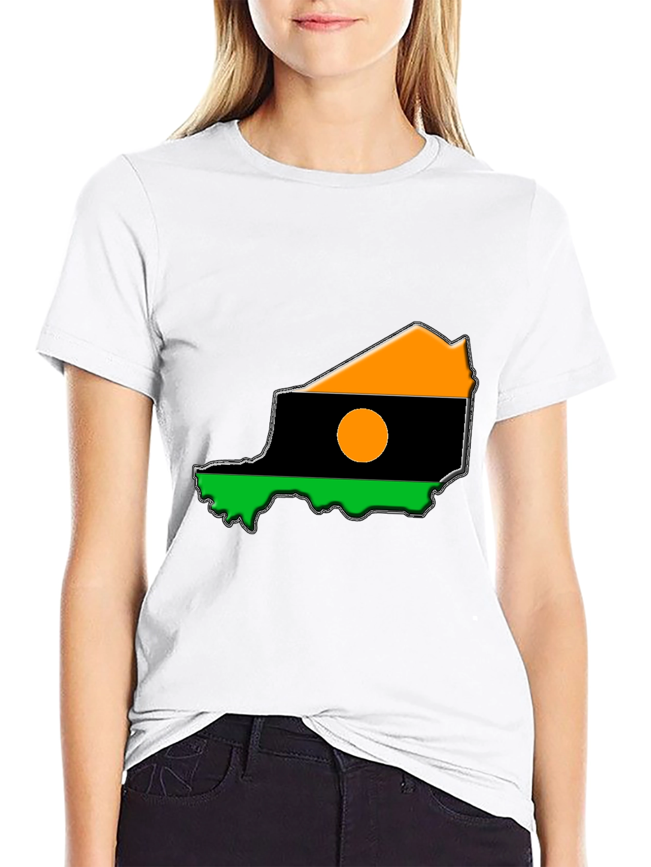 Niger Flag T-Shirt - Mens Black Tee