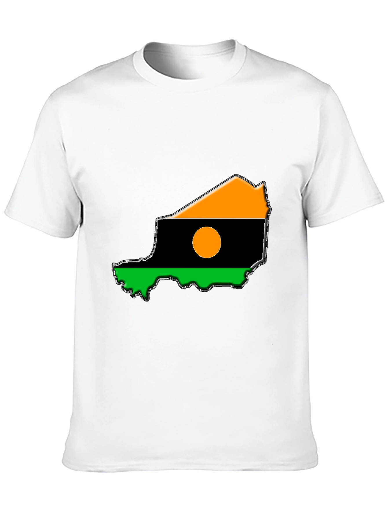 Niger Flag T-Shirt - Mens Black Tee