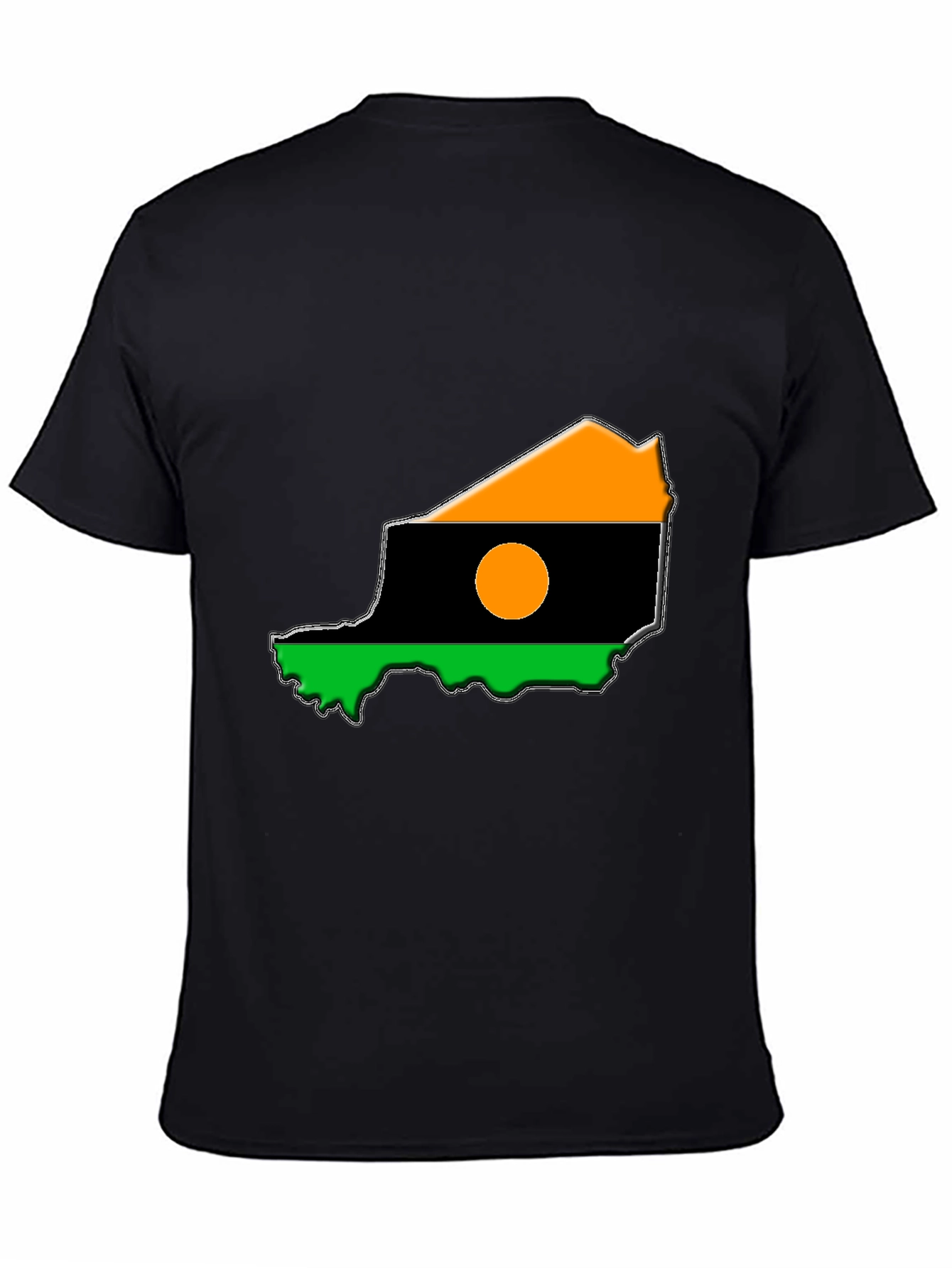 Niger Flag T-Shirt - Mens Black Tee