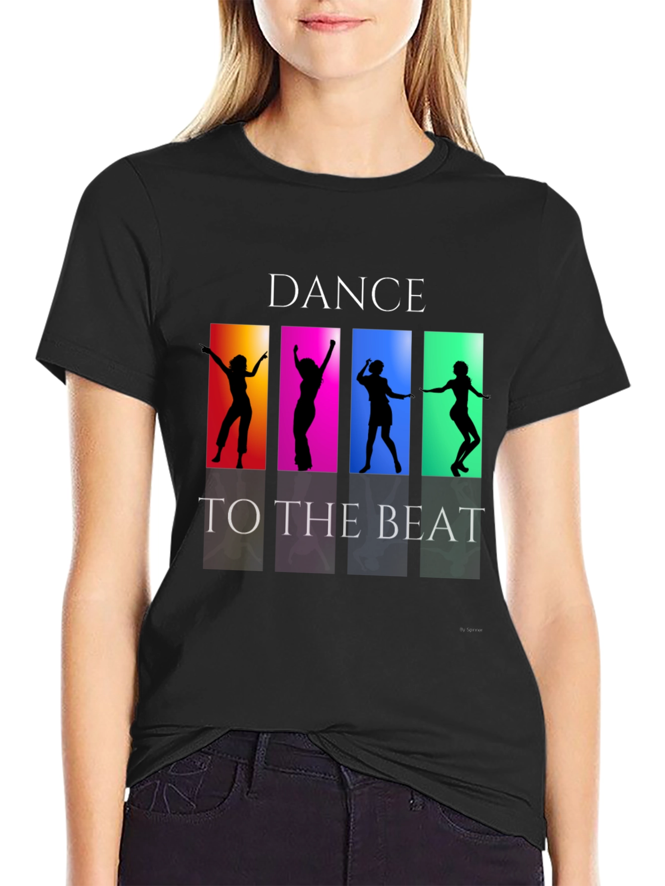 Dance to the Beat Graphic Tee - Black