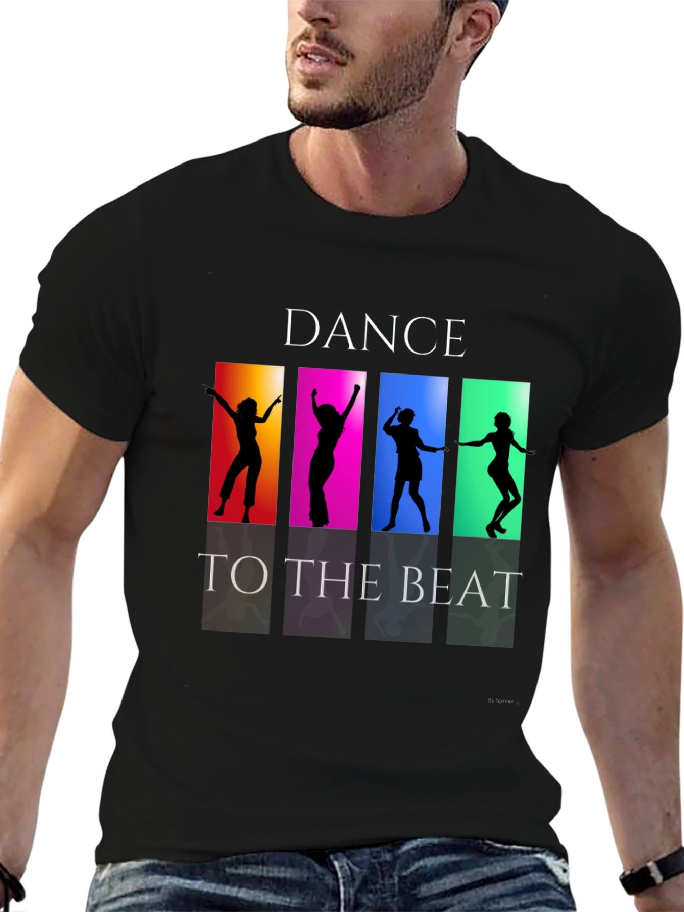 Dance to the Beat Graphic Tee - Black