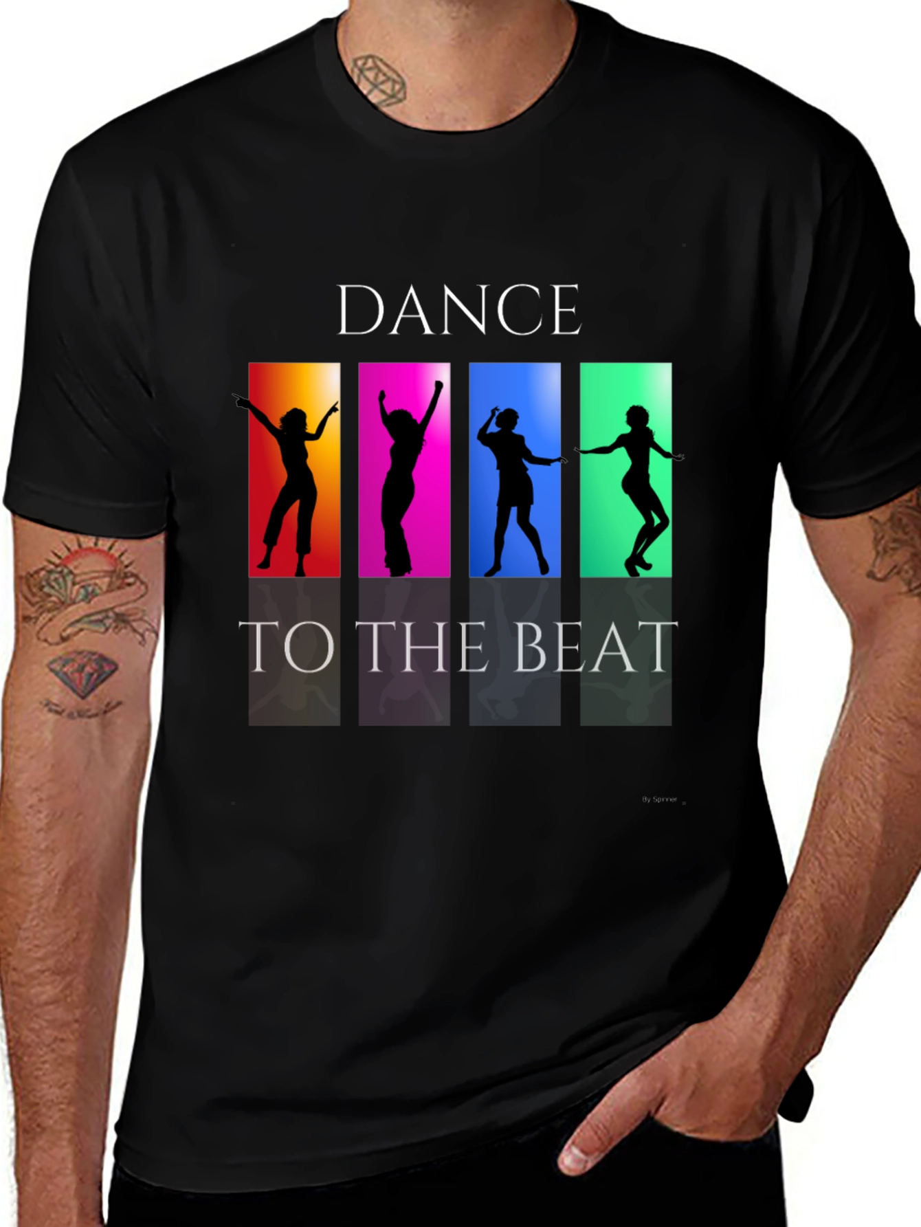 Dance to the Beat Graphic Tee - Black
