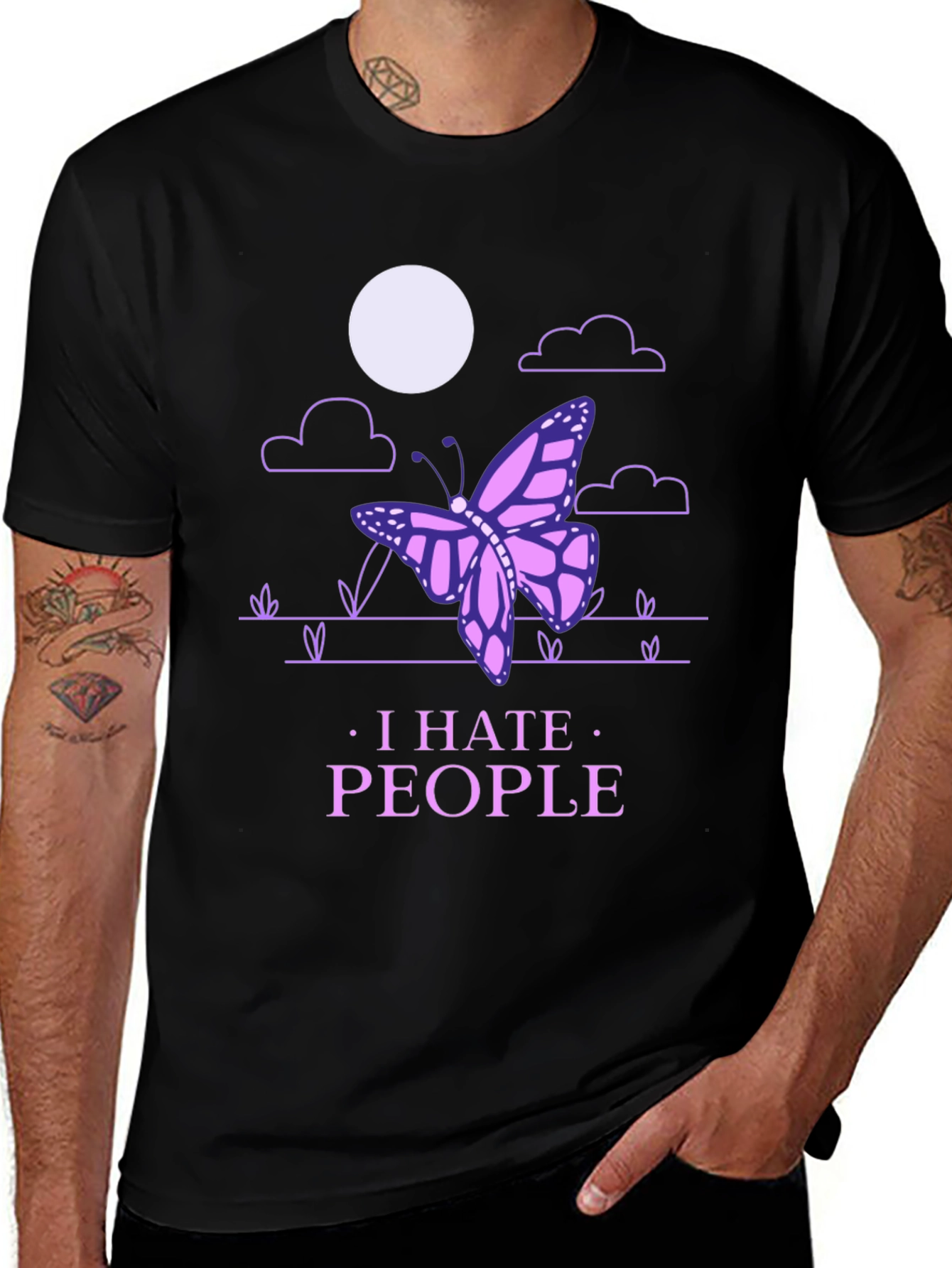 I Hate People Butterfly T-Shirt - Introvert Style