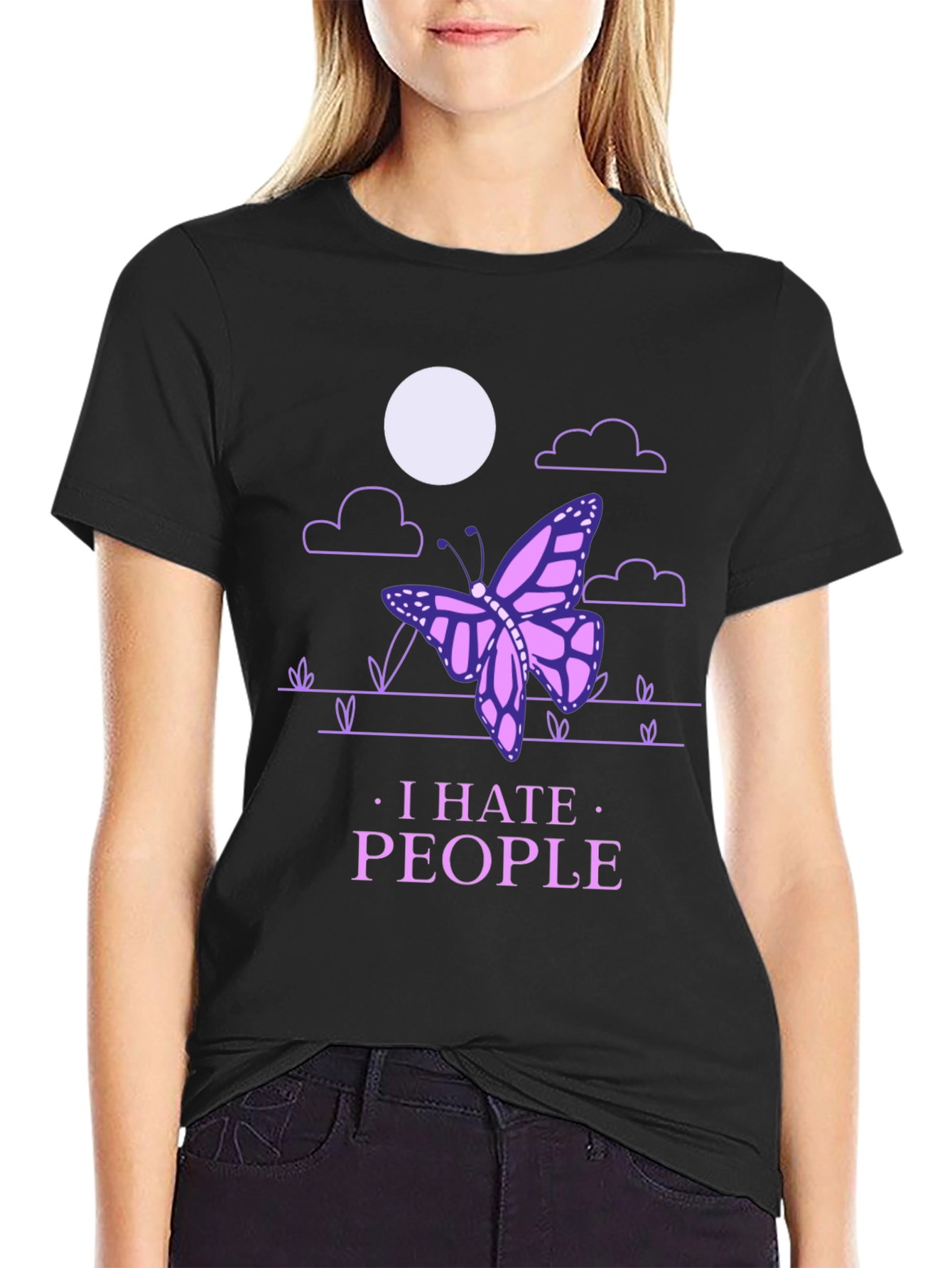 I Hate People Butterfly T-Shirt - Introvert Style