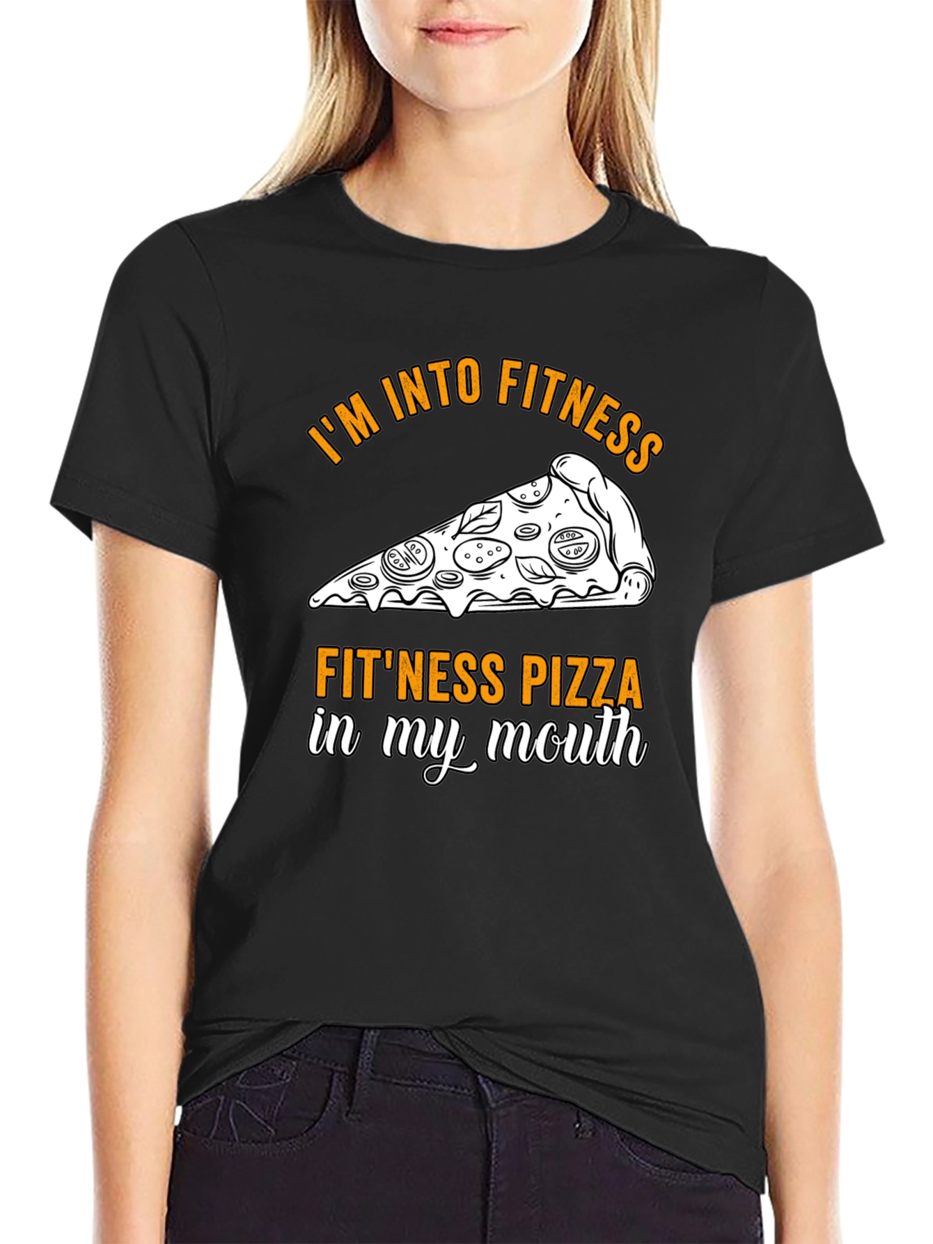 Fitness Pizza T-Shirt Funny Workout Tee