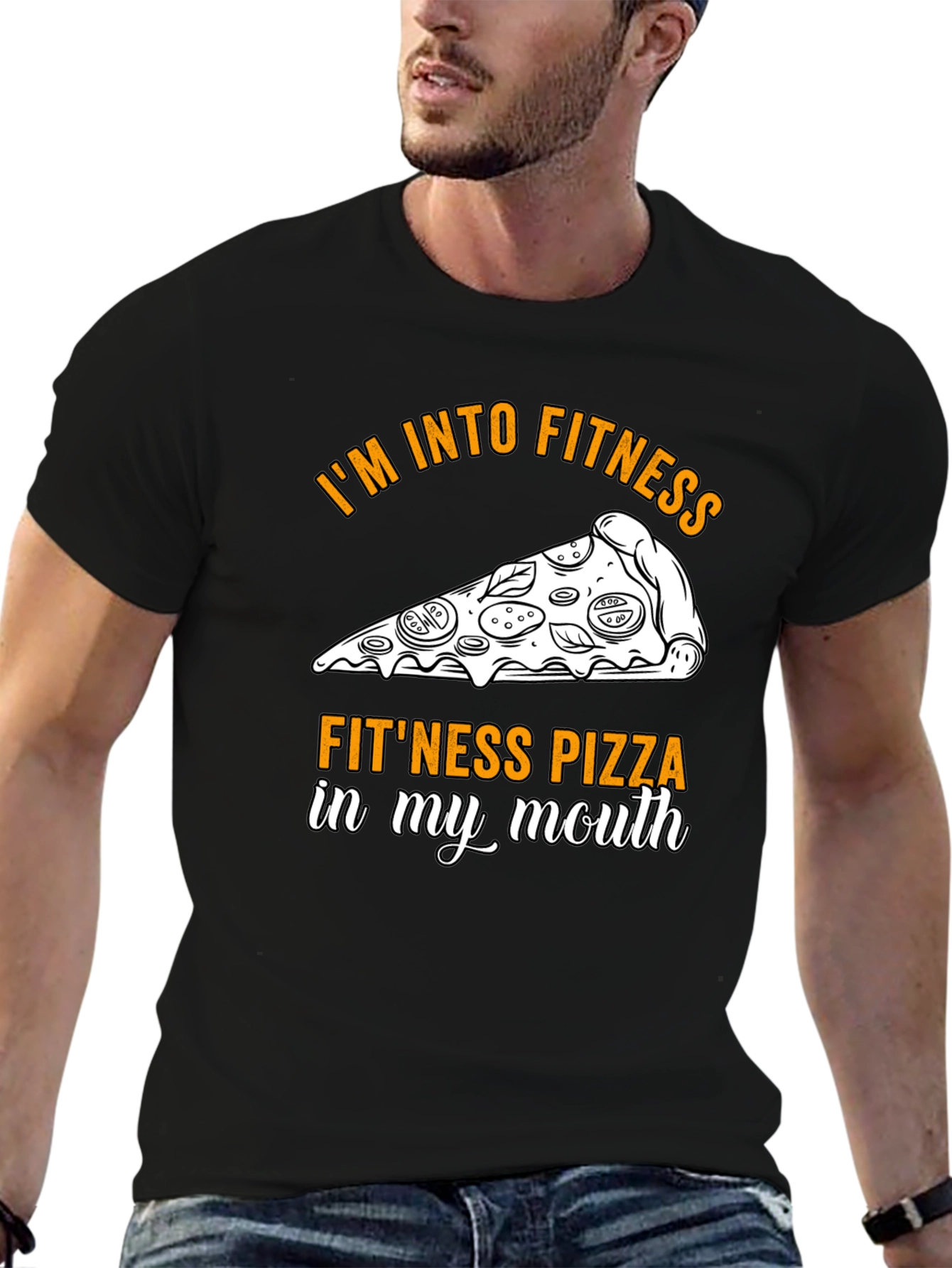 Fitness Pizza T-Shirt Funny Workout Tee