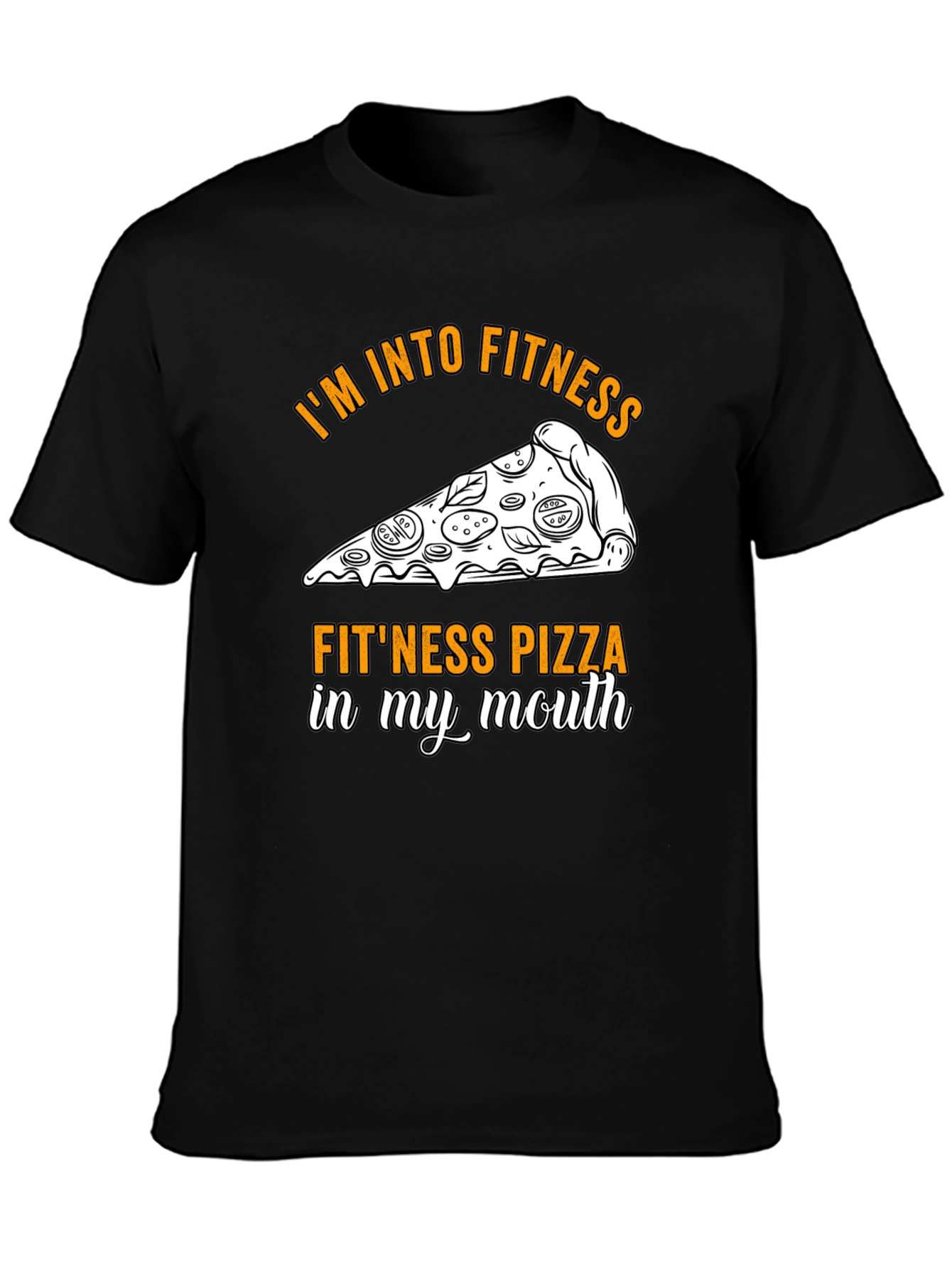 Fitness Pizza T-Shirt Funny Workout Tee