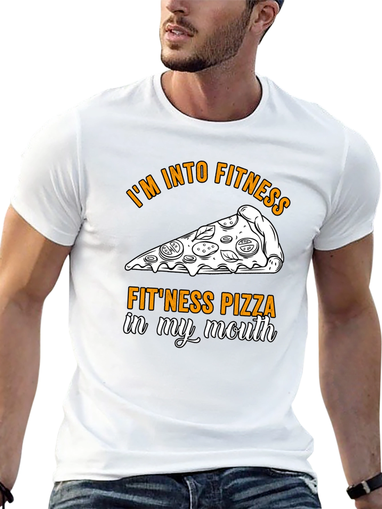 Fitness Pizza T-Shirt Funny Workout Tee