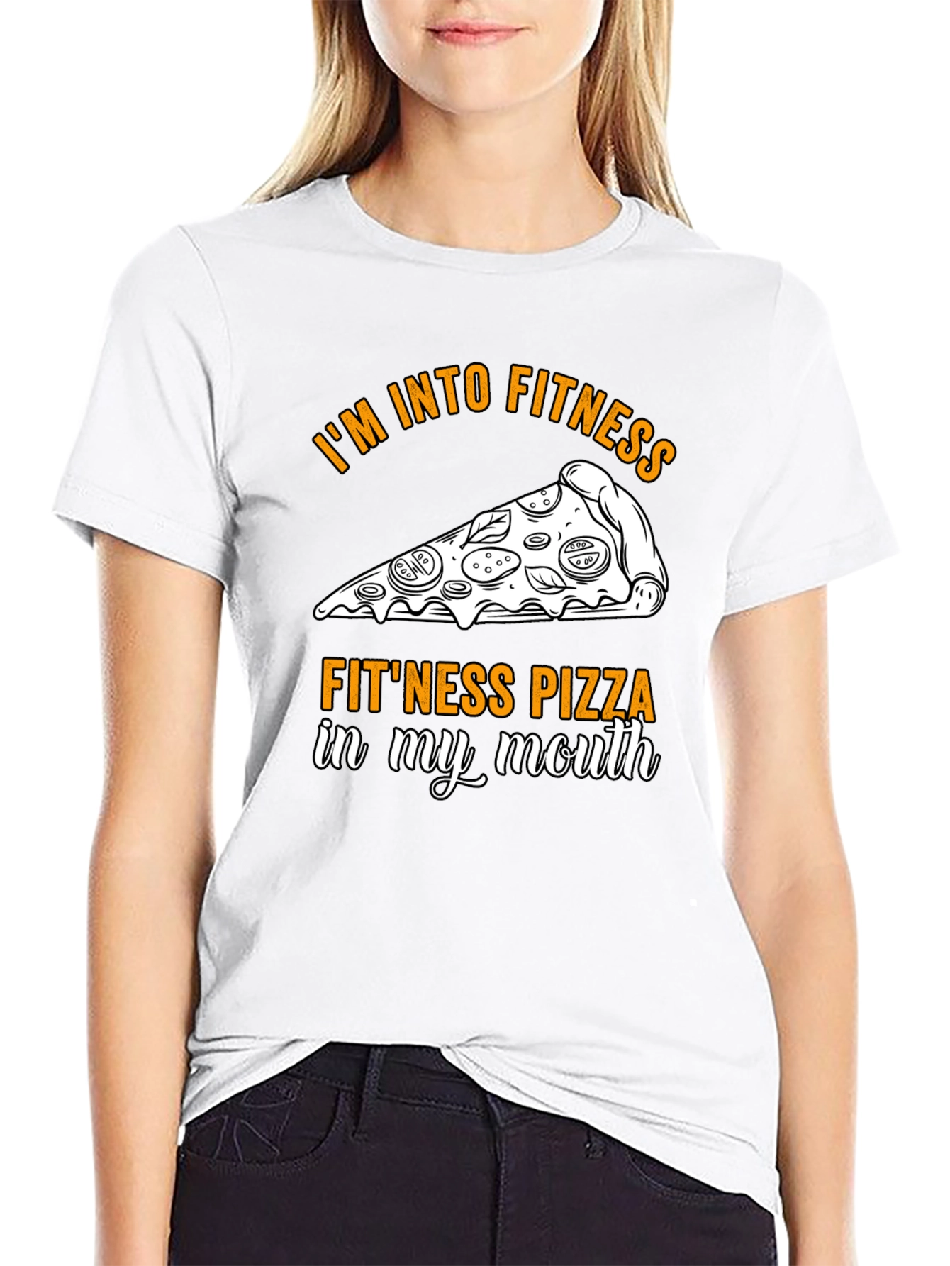 Fitness Pizza T-Shirt Funny Workout Tee
