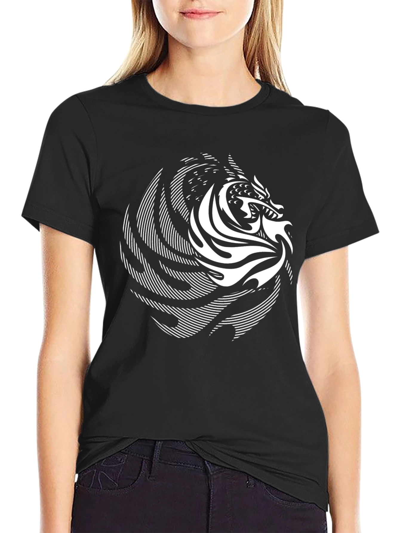 Dragon Graphic Black T-Shirt - Stylish Casual Wear