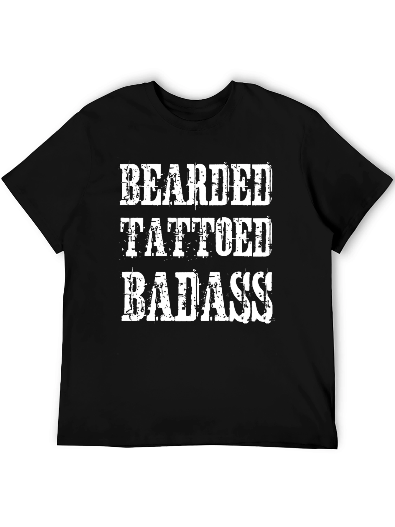 Bearded Tattooed Badass Black T-Shirt