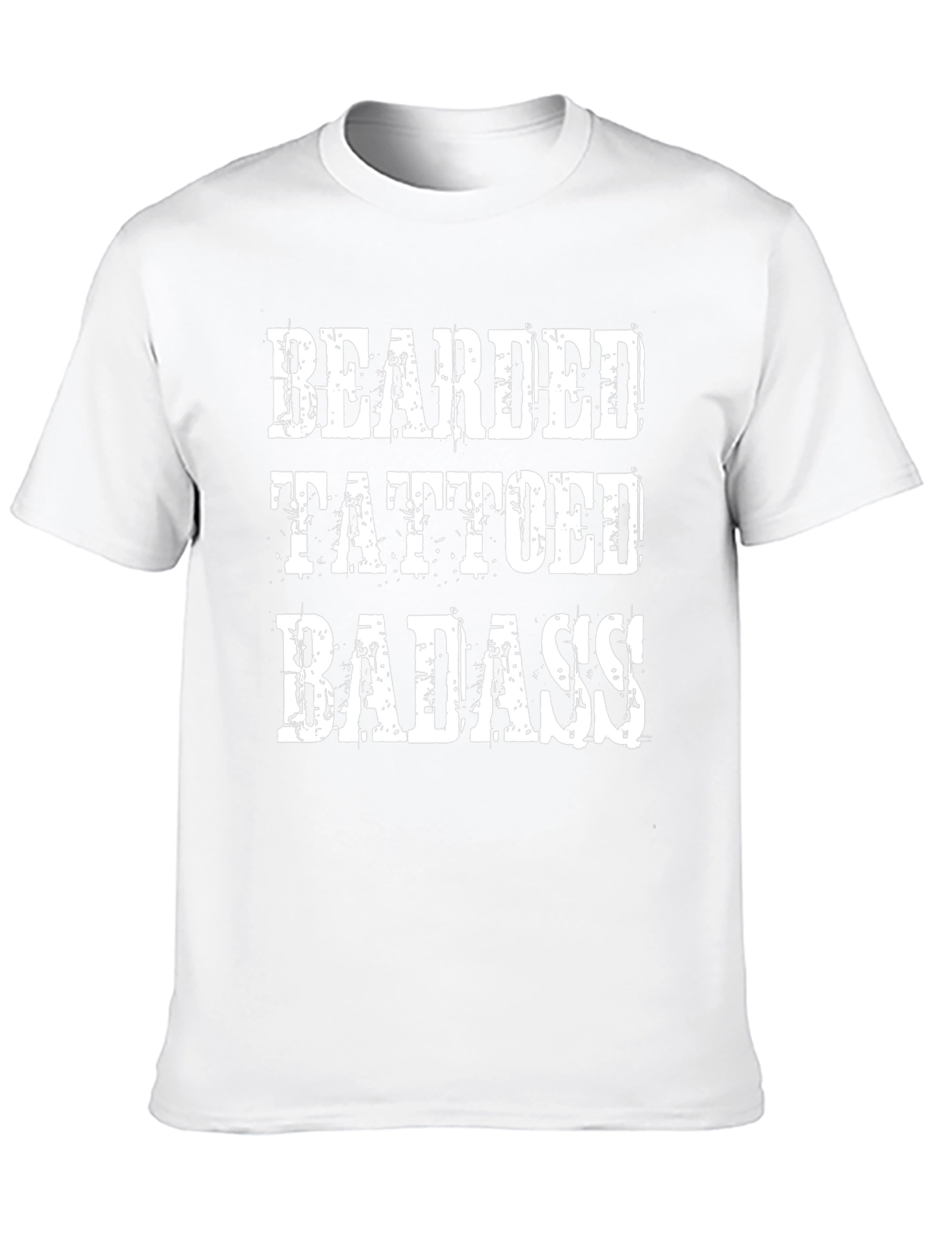 Bearded Tattooed Badass Black T-Shirt