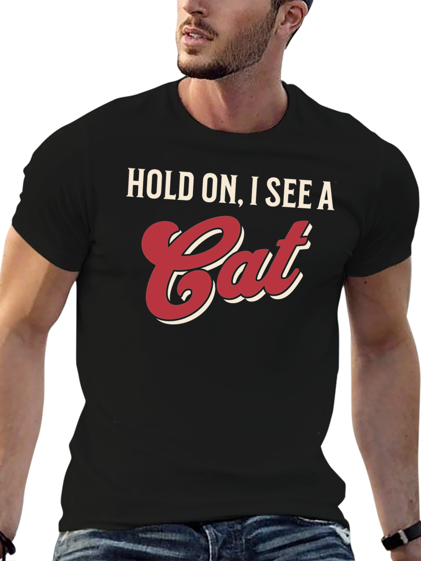 Hold On I See A Cat T-Shirt