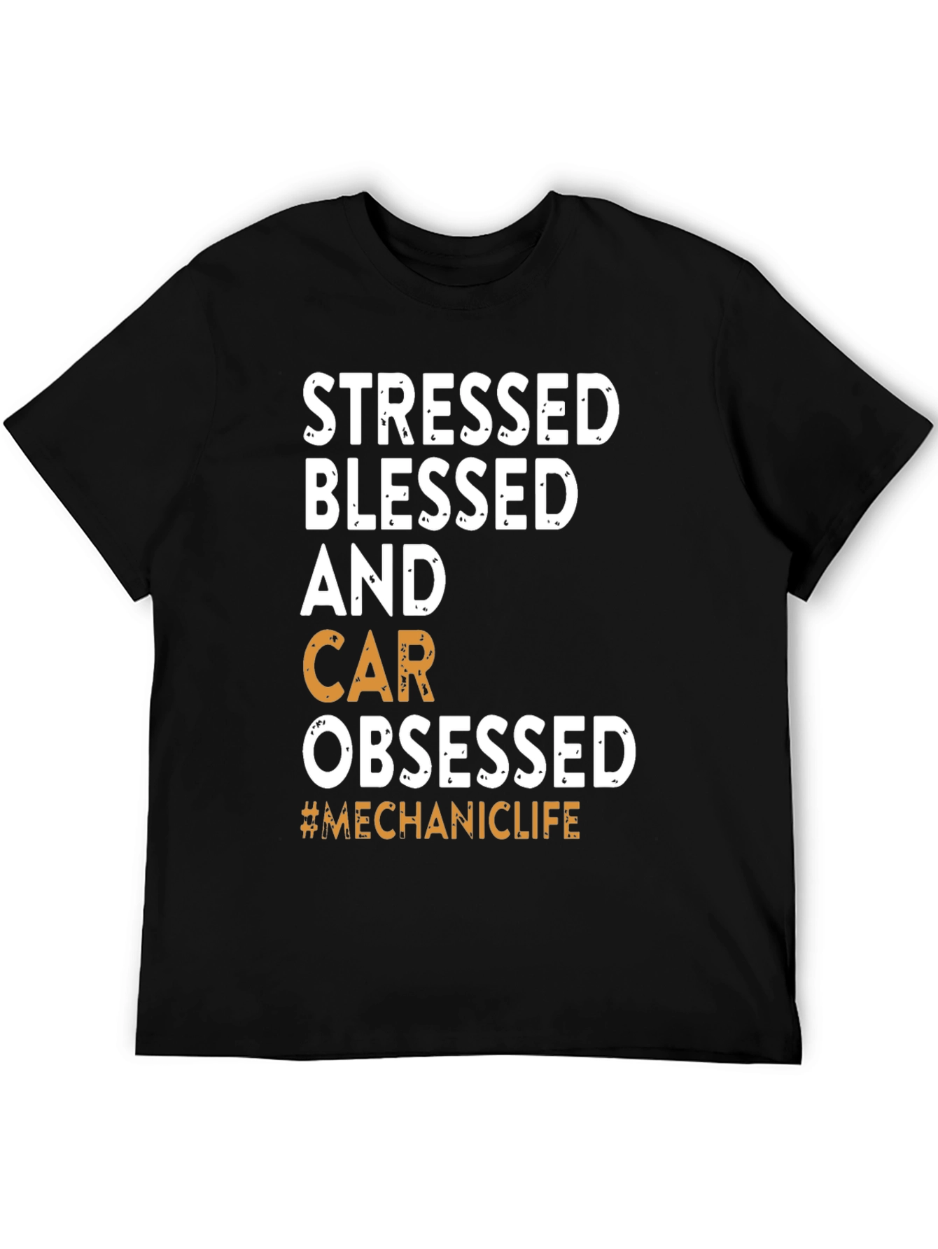 Stressed Blessed Car Obsessed T-Shirt