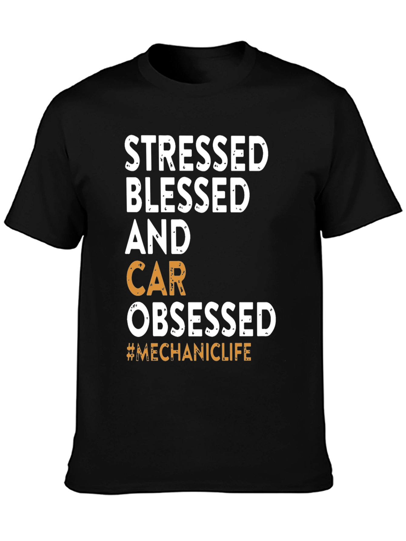 Stressed Blessed Car Obsessed T-Shirt