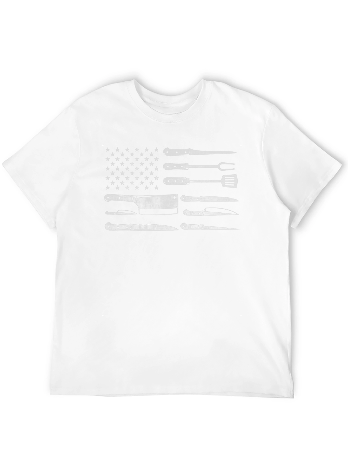 American Flag Knife Graphic T-Shirt