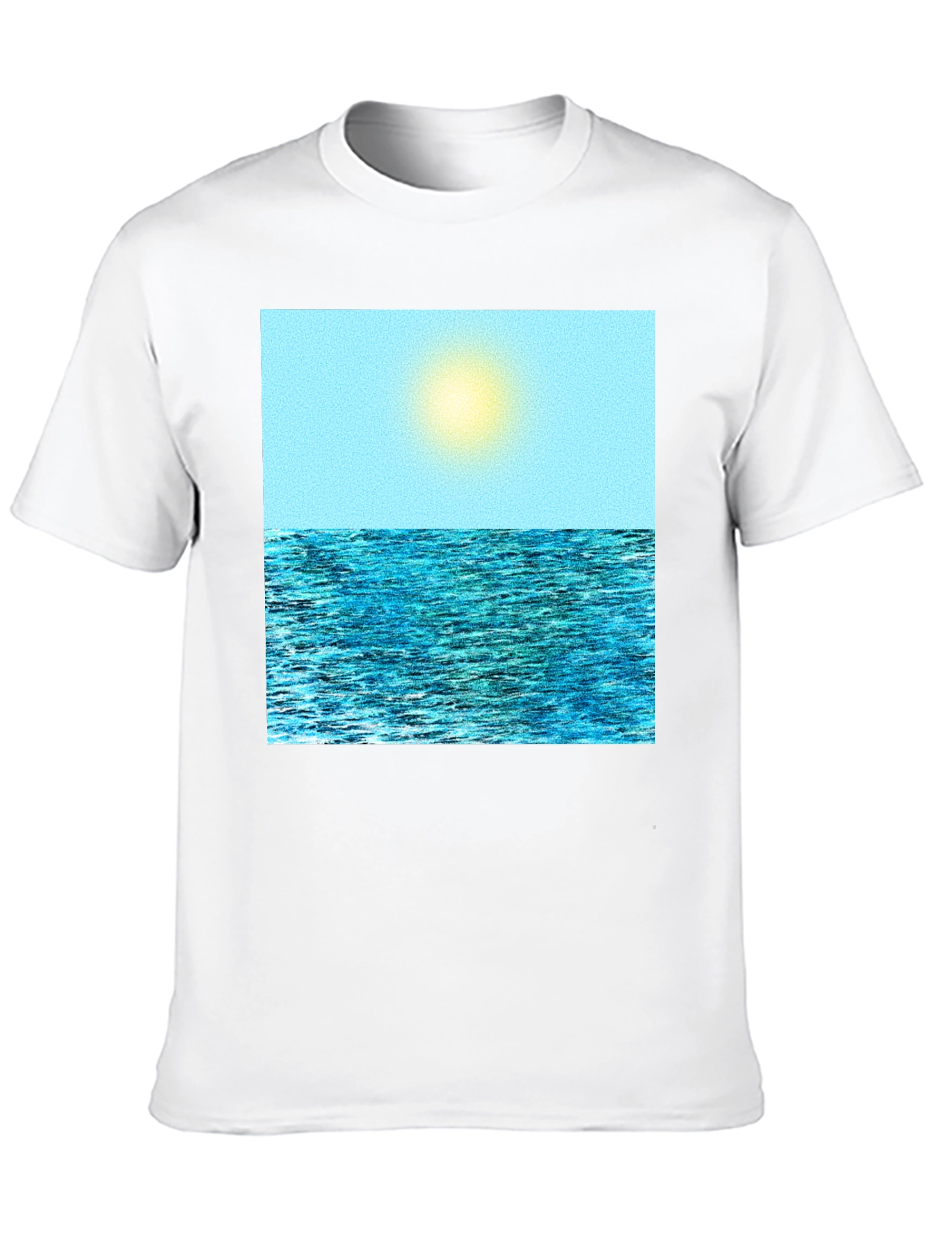 Ocean View Graphic Tee - Black Cotton Comfort