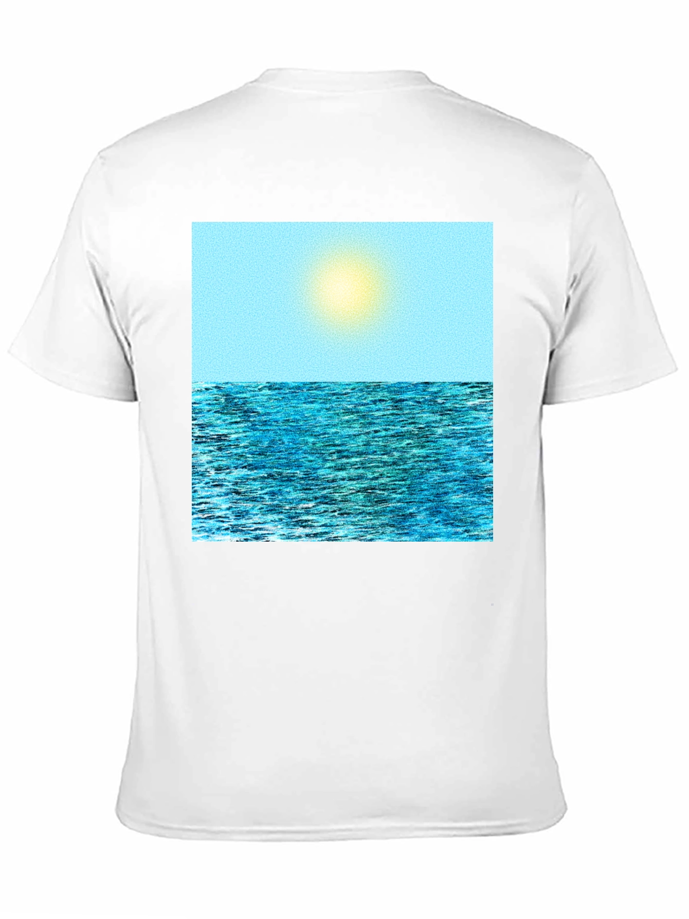 Ocean View Graphic Tee - Black Cotton Comfort