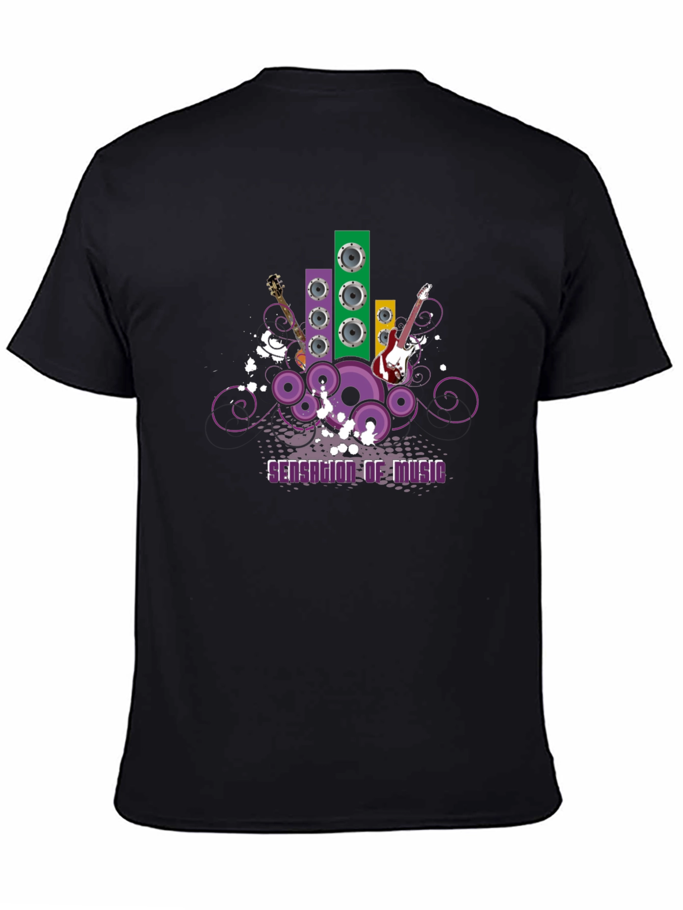 Music Lovers Graphic Tee - Black