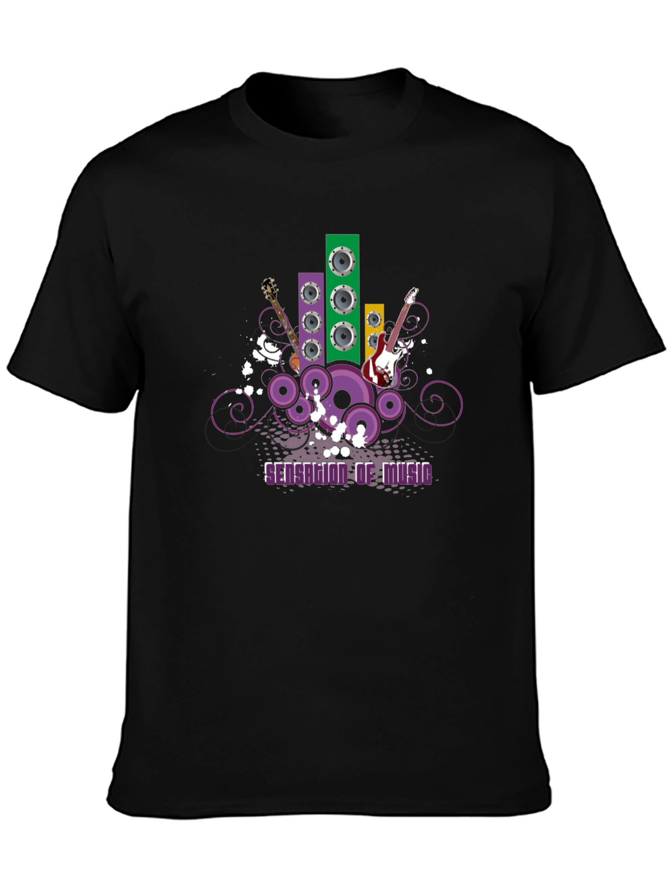 Music Lovers Graphic Tee - Black