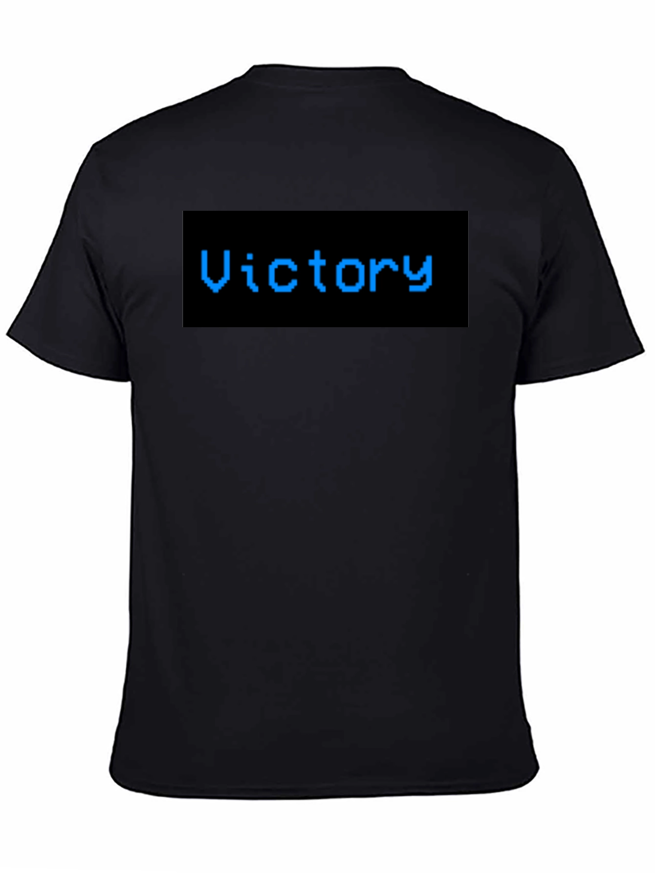 Victory Pixel Art T-Shirt - Classic Black Tee