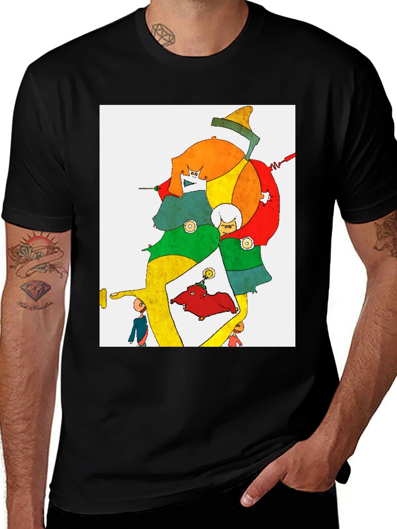 Abstract Art Graphic Tee - Unique Design