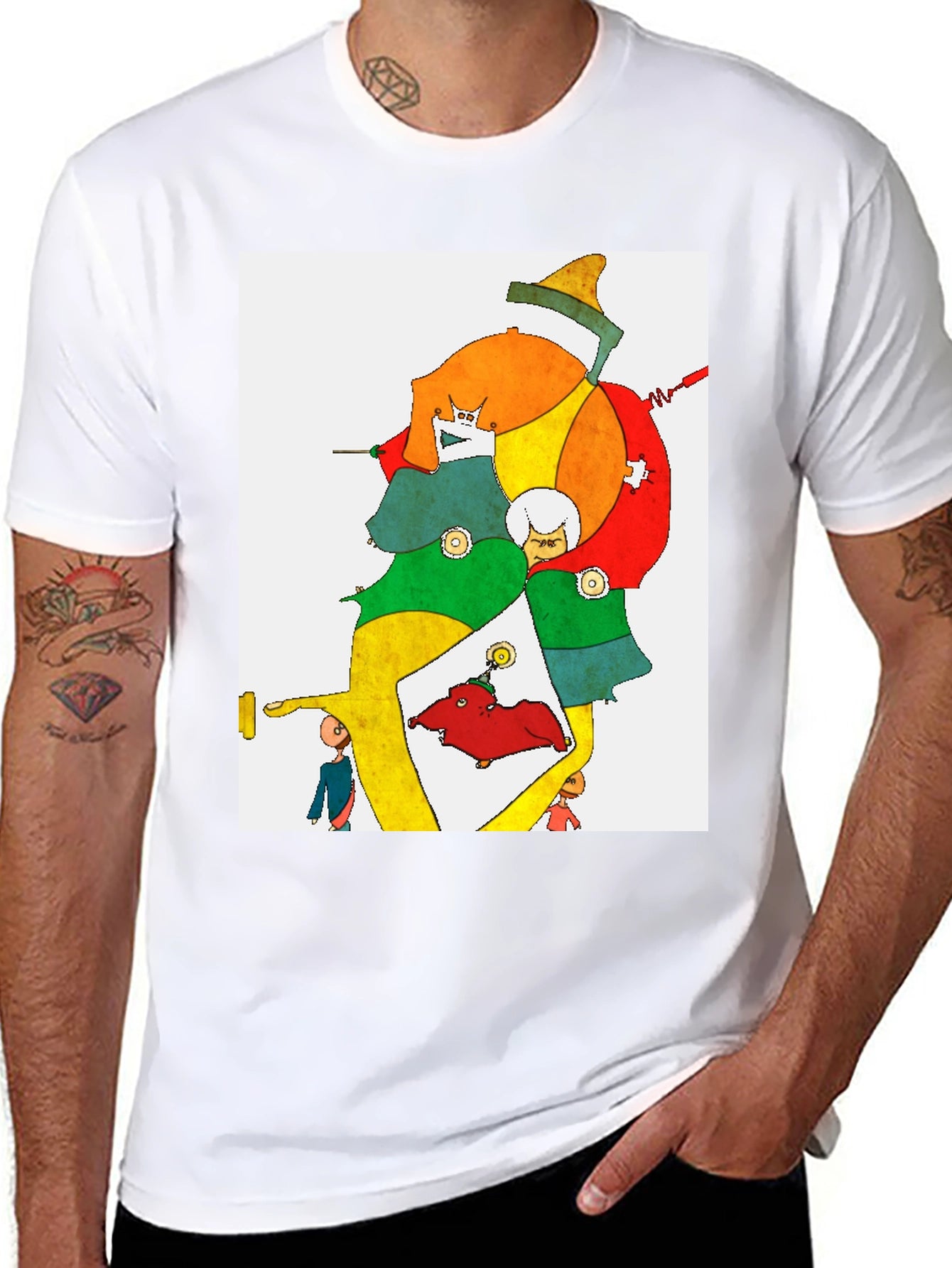 Abstract Art Graphic Tee - Unique Design
