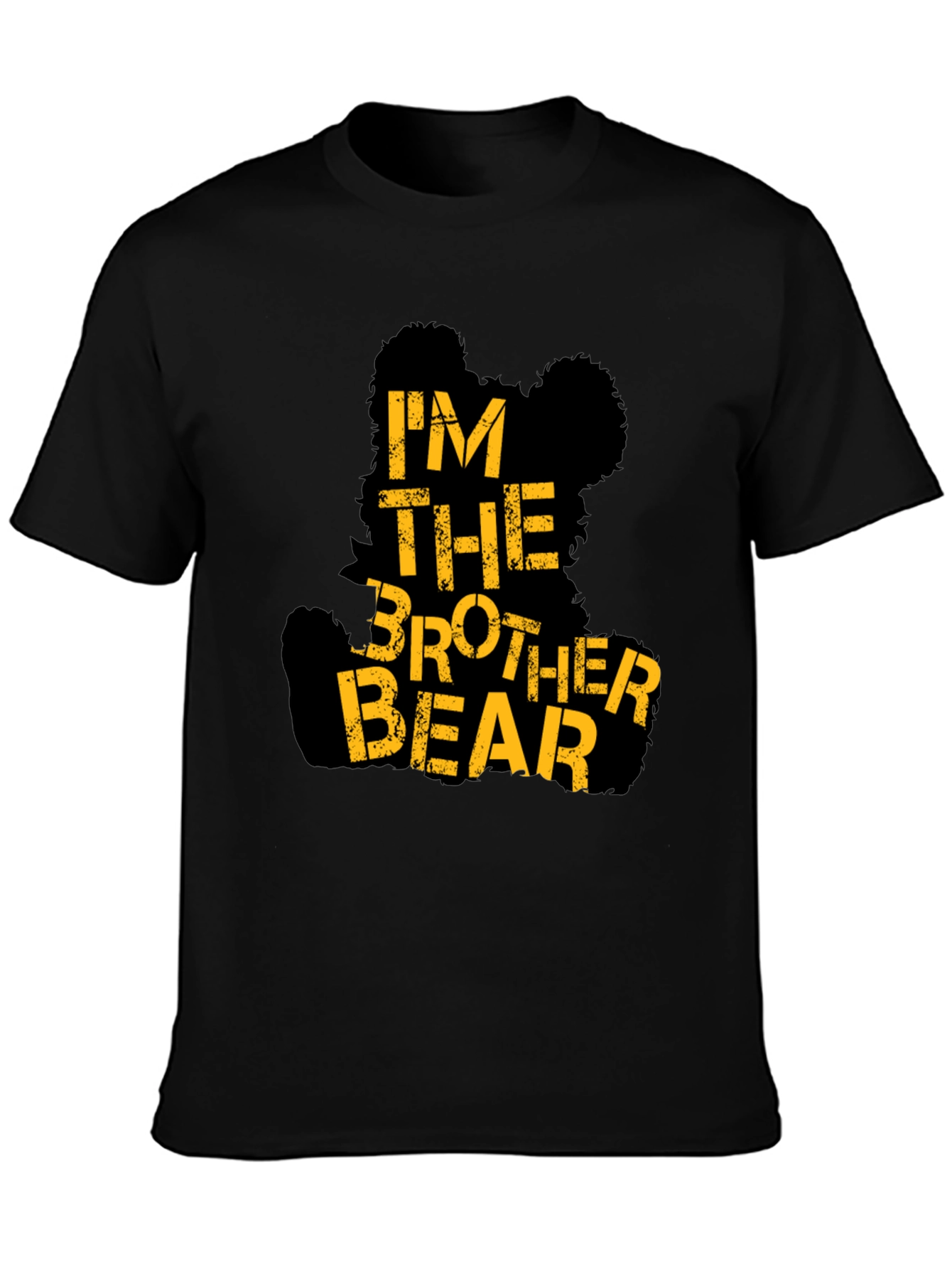 Im The Brother Bear Black Graphic T-Shirt