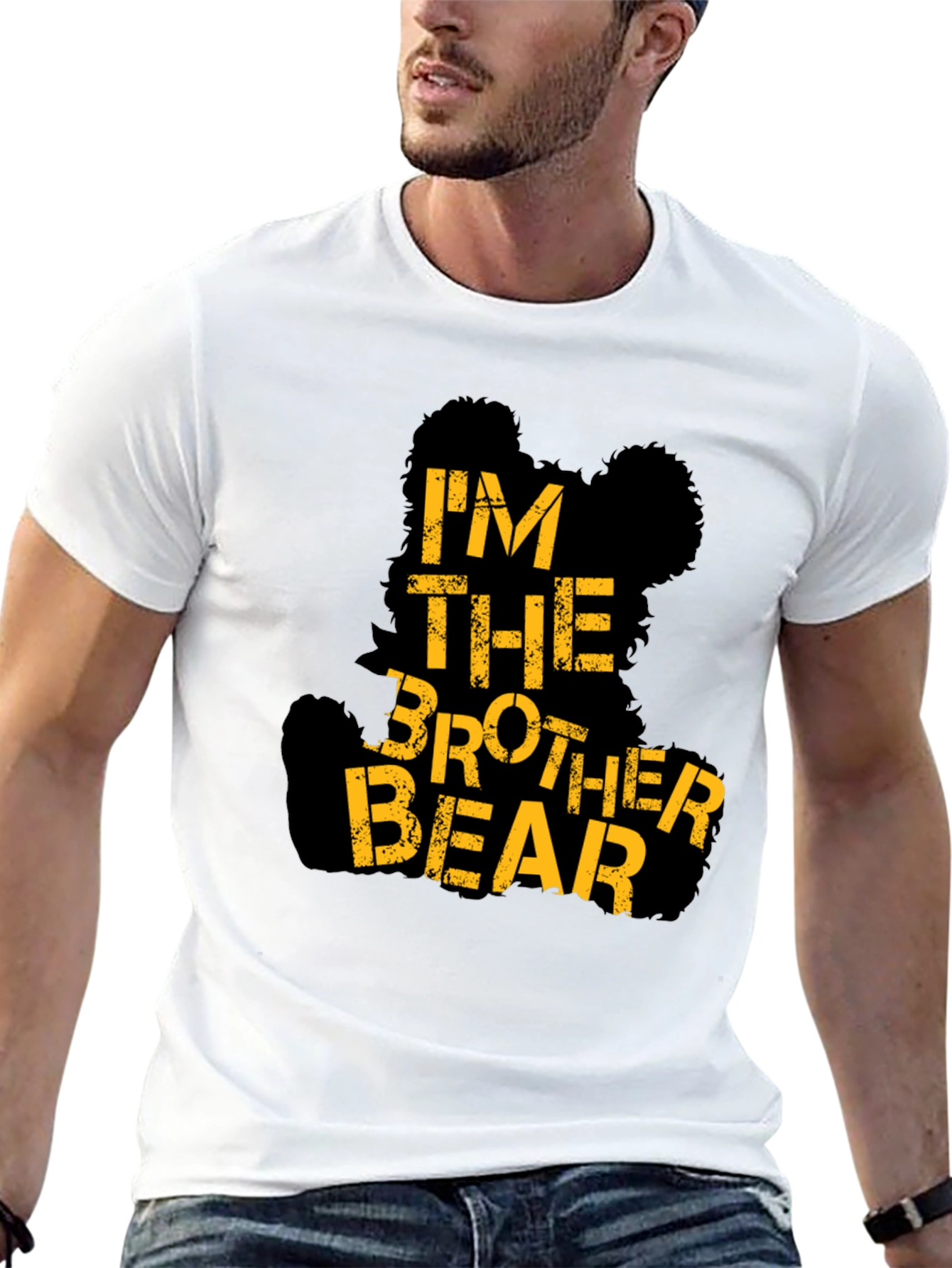 Im The Brother Bear Black Graphic T-Shirt