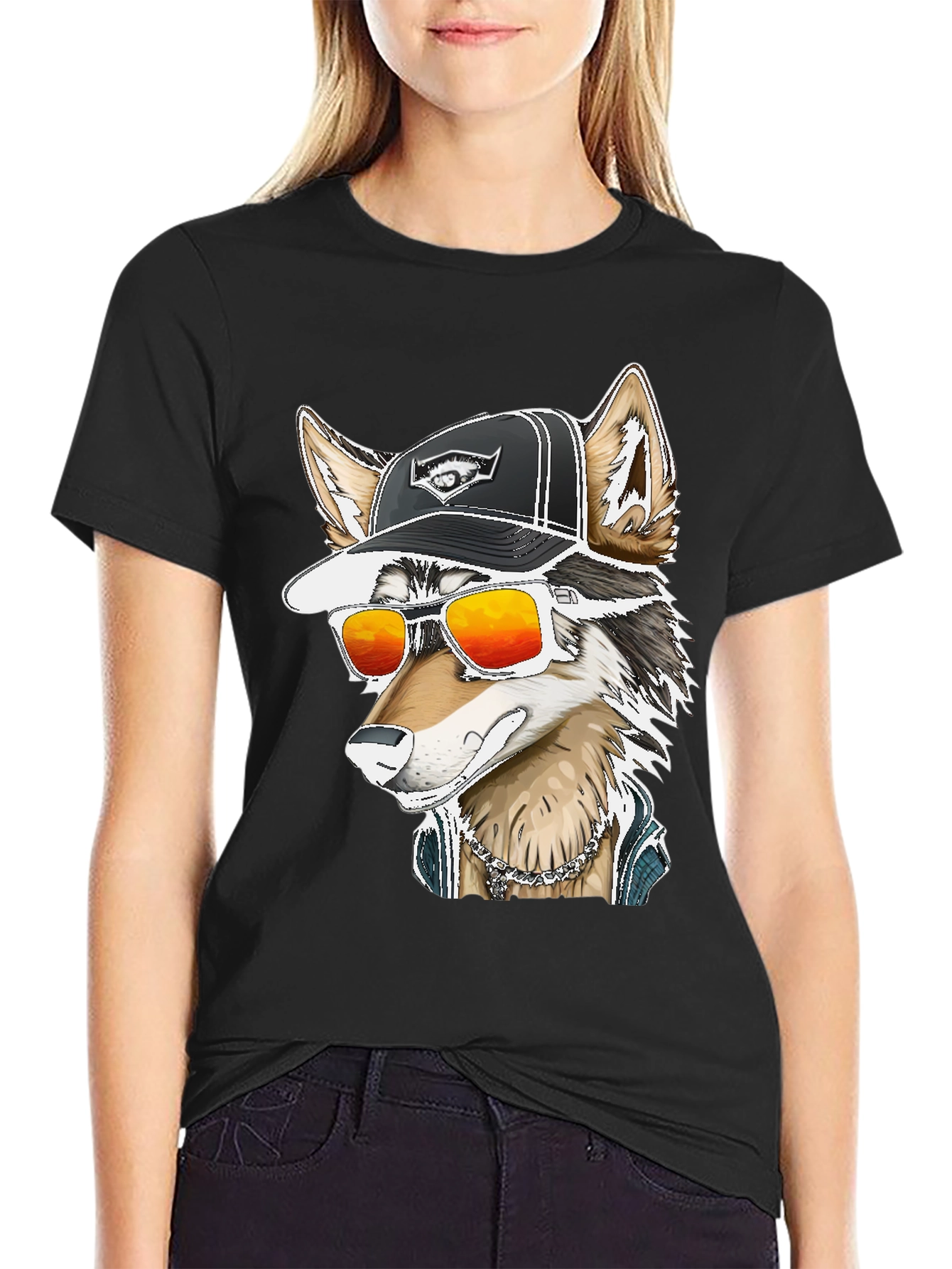 Cool Coyote Black T-Shirt