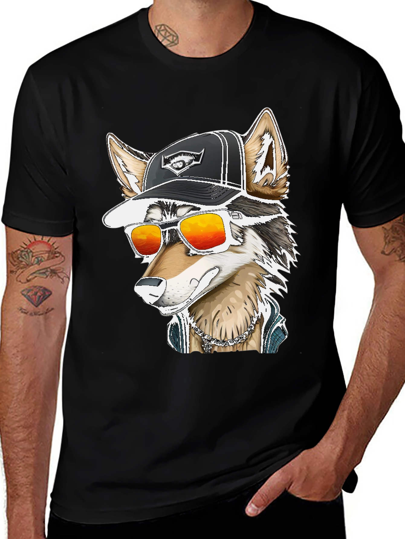 Cool Coyote Black T-Shirt