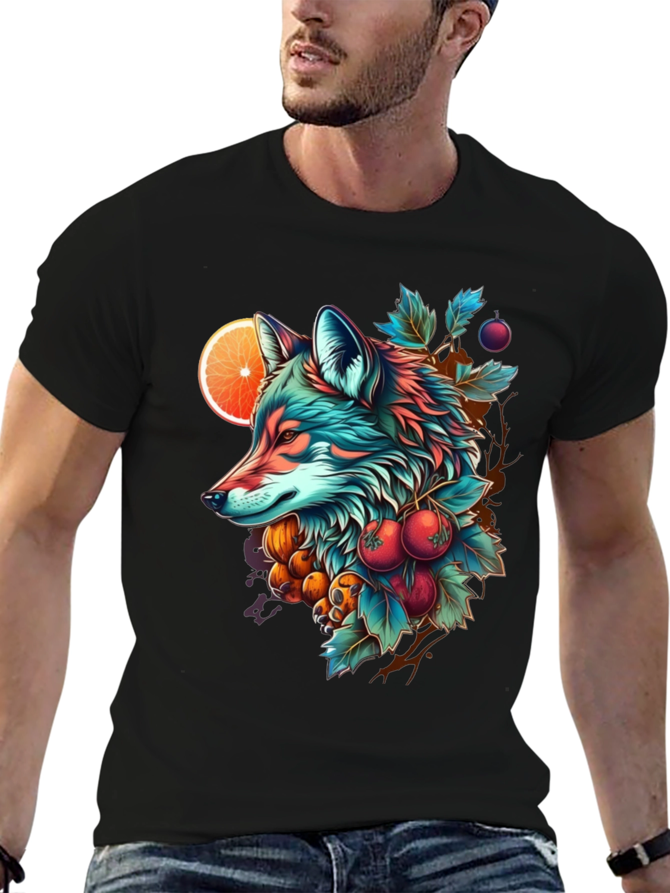 Vibrant Fox Graphic Tee - Nature Inspired Design