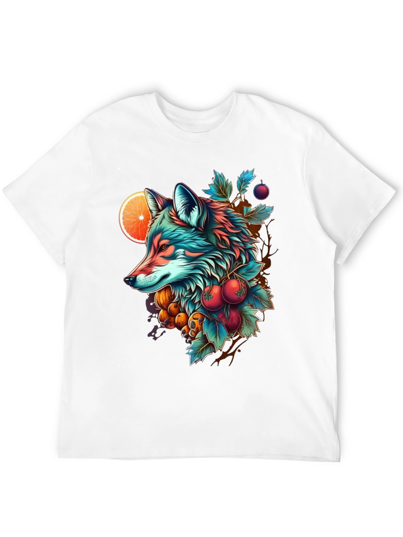 Vibrant Fox Graphic Tee - Nature Inspired Design