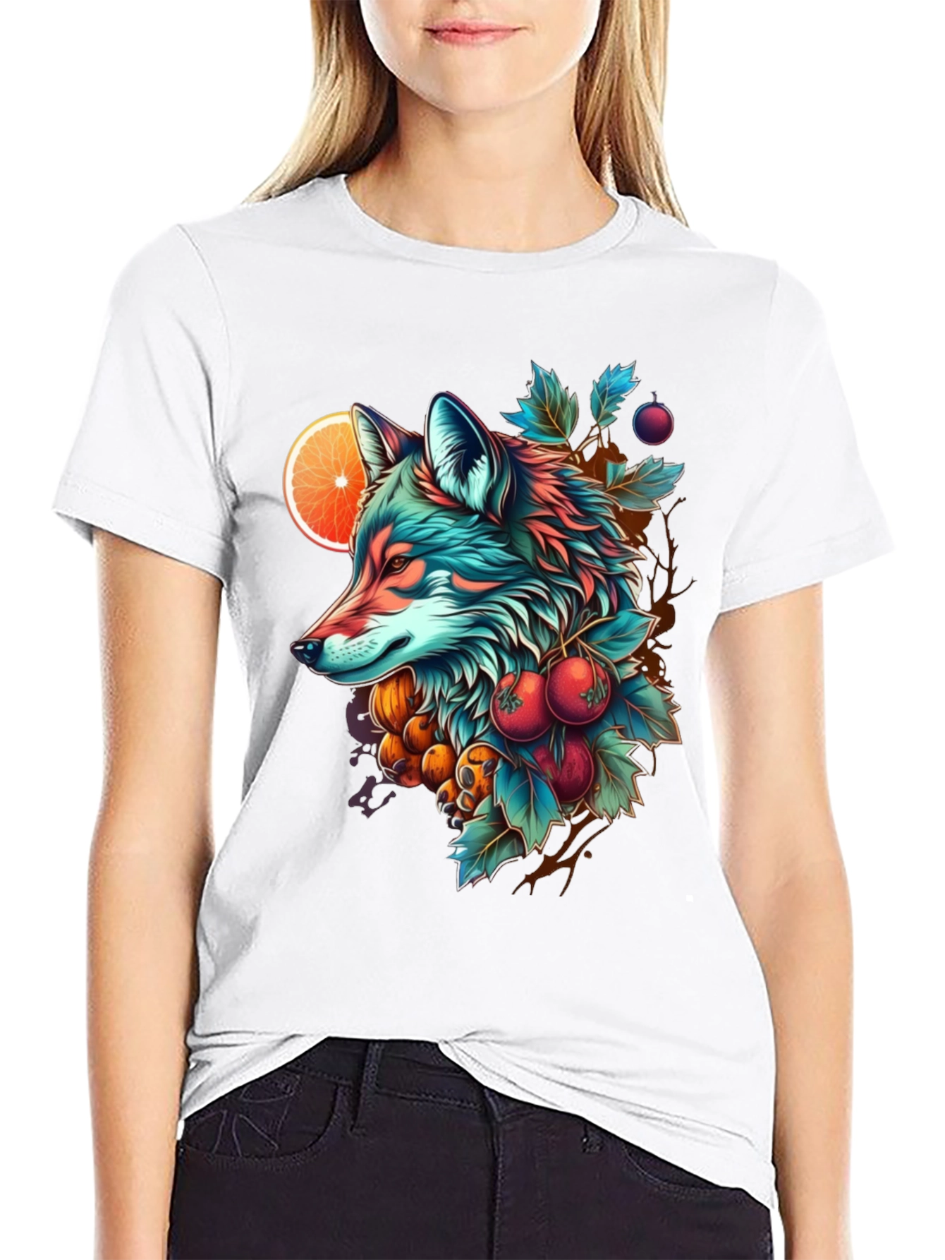 Vibrant Fox Graphic Tee - Nature Inspired Design