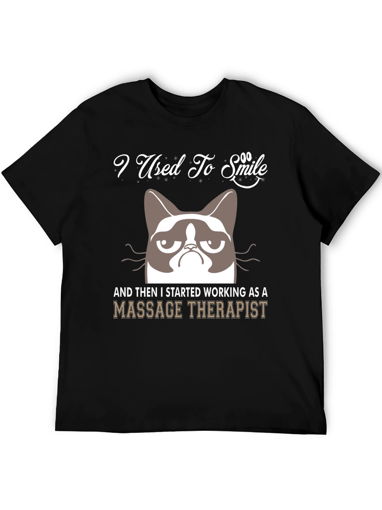 I Used To Smile Massage Therapist Grumpy Cat T-Shirt