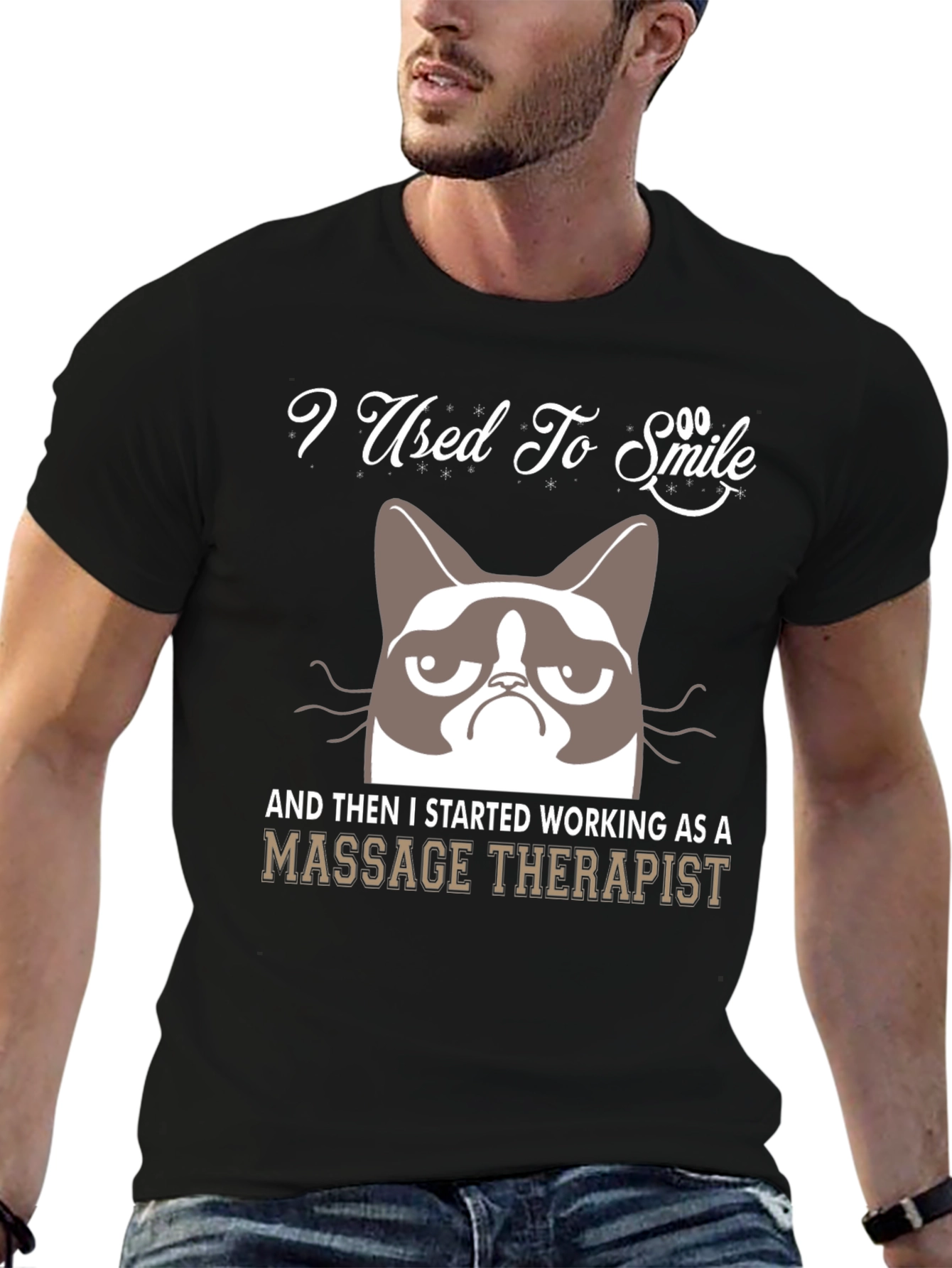 I Used To Smile Massage Therapist Grumpy Cat T-Shirt