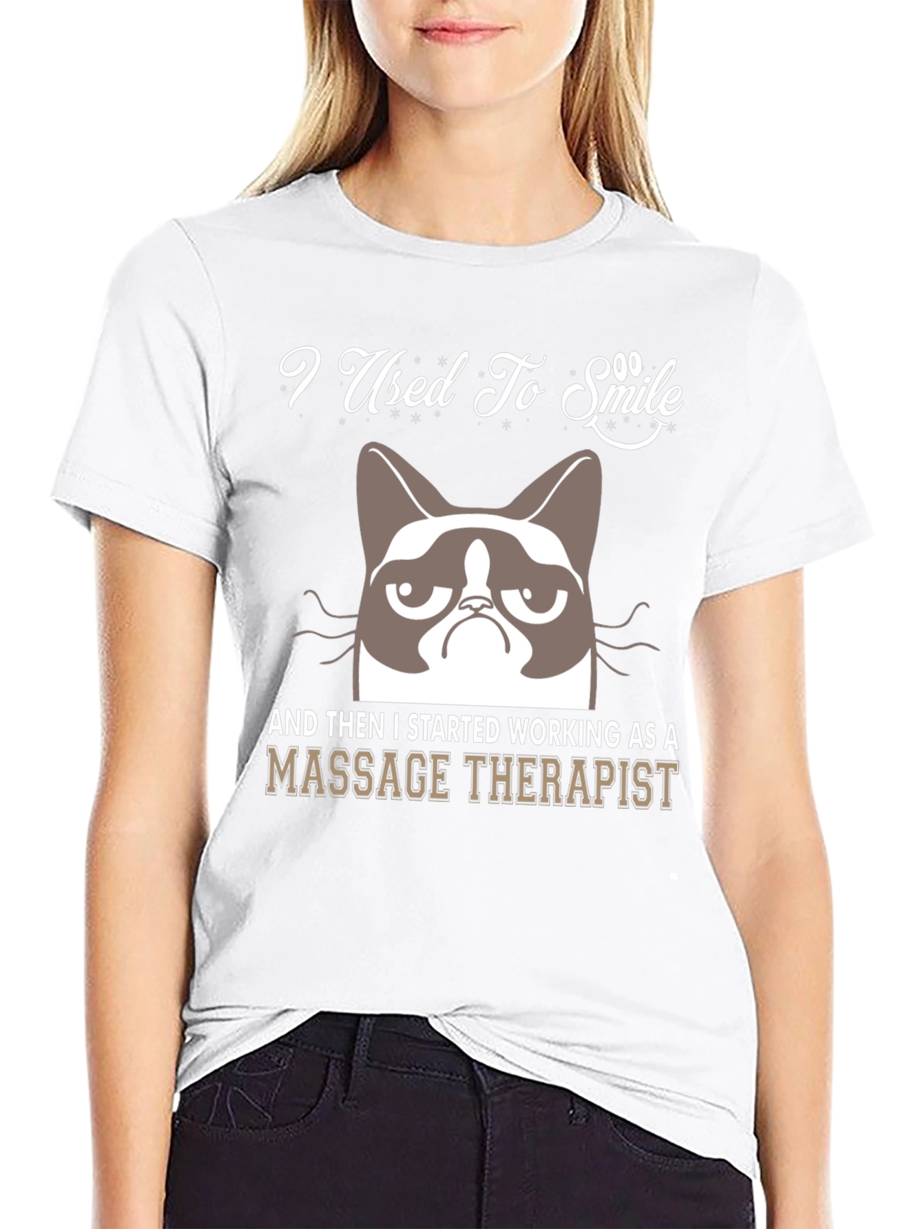 I Used To Smile Massage Therapist Grumpy Cat T-Shirt