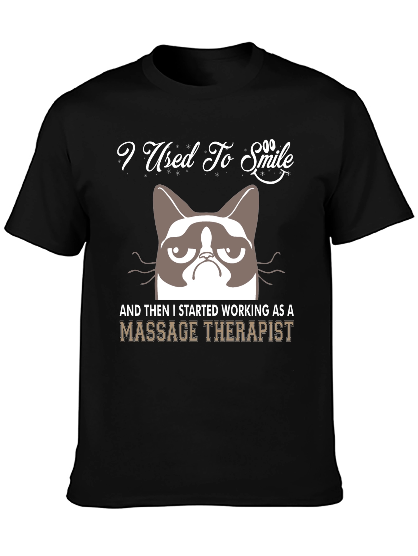 I Used To Smile Massage Therapist Grumpy Cat T-Shirt