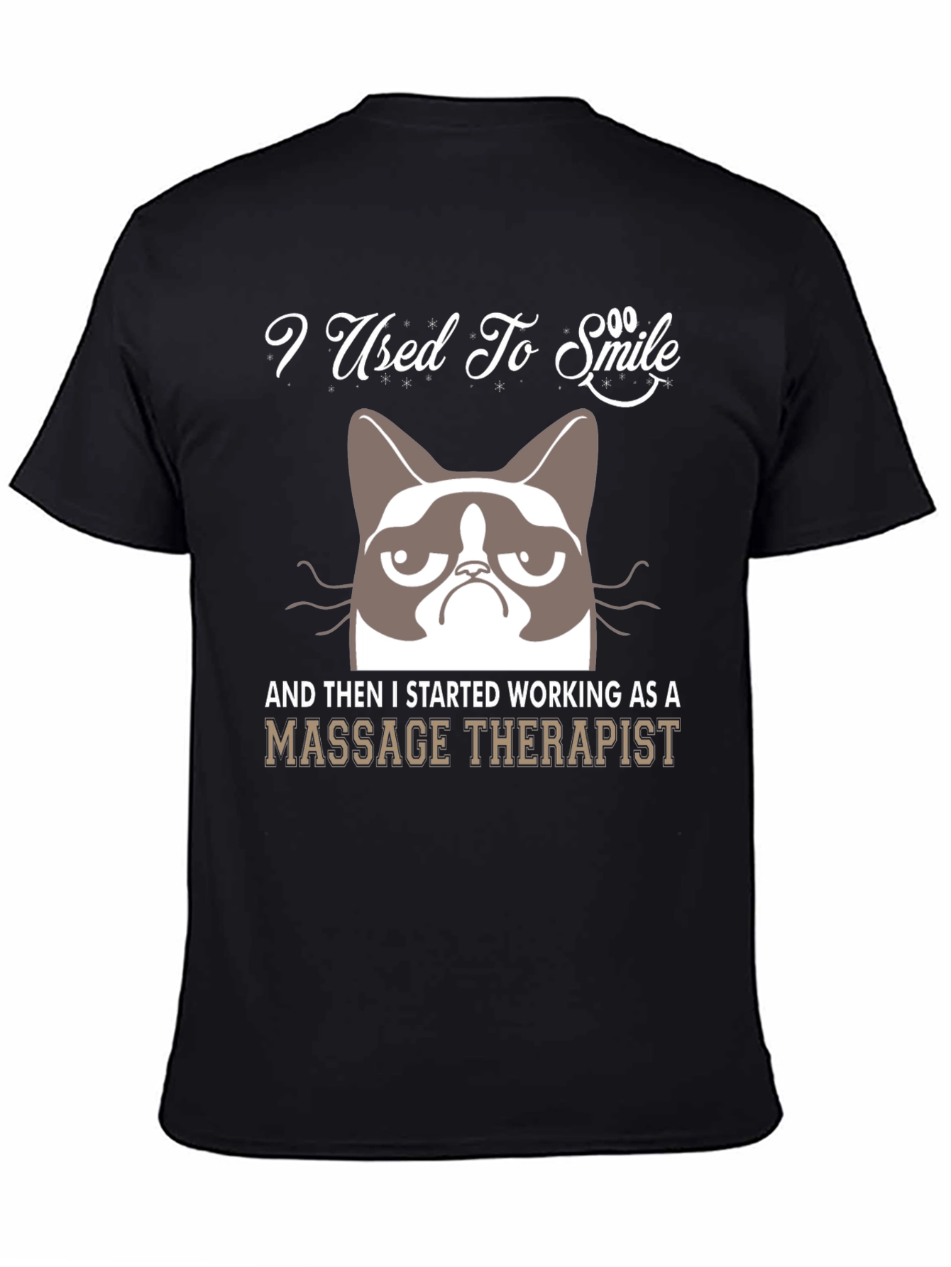 I Used To Smile Massage Therapist Grumpy Cat T-Shirt