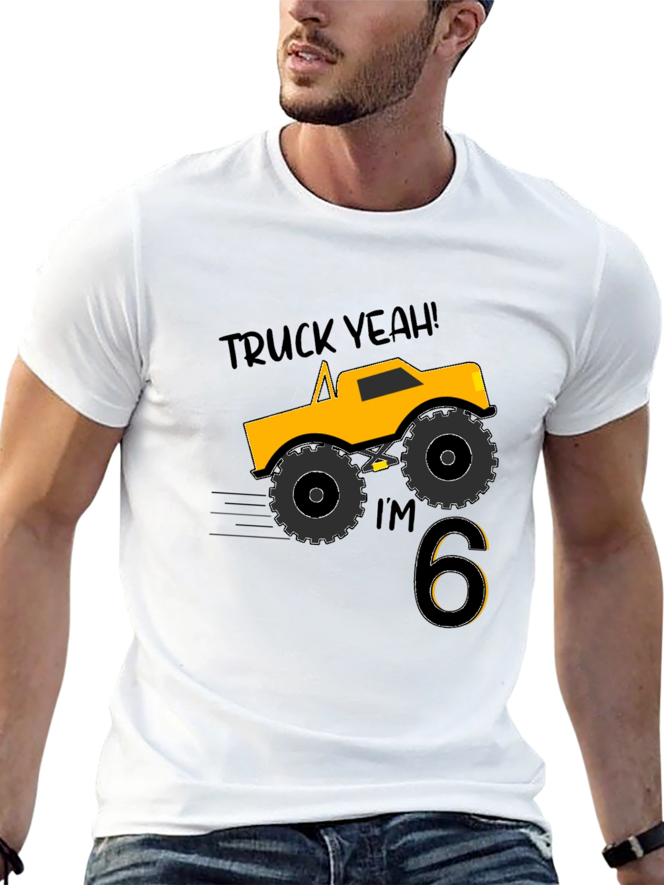 Truck Yeah Im 6! Boys Birthday T-Shirt