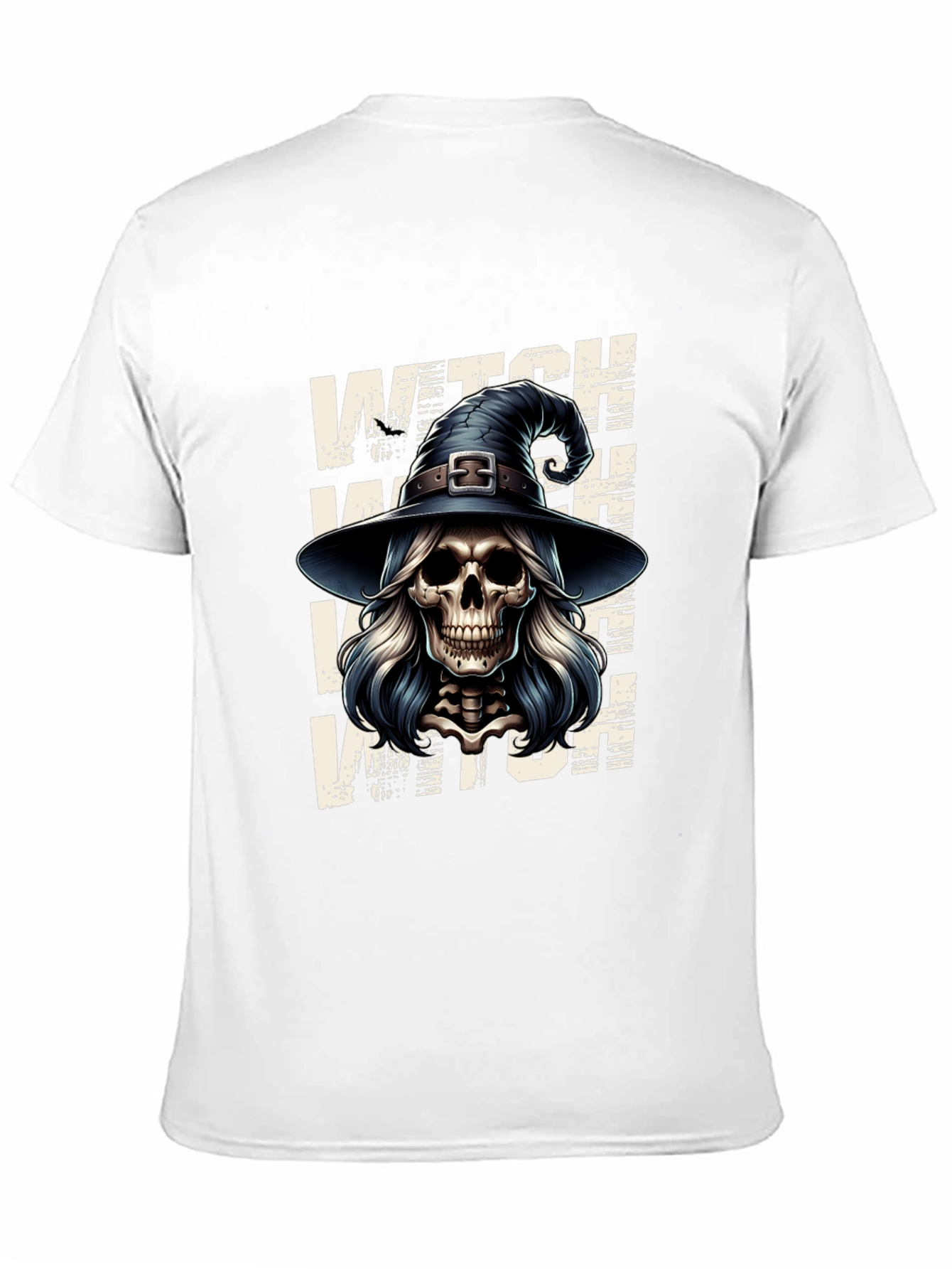 Witch Skull Graphic Tee - Halloween Ready